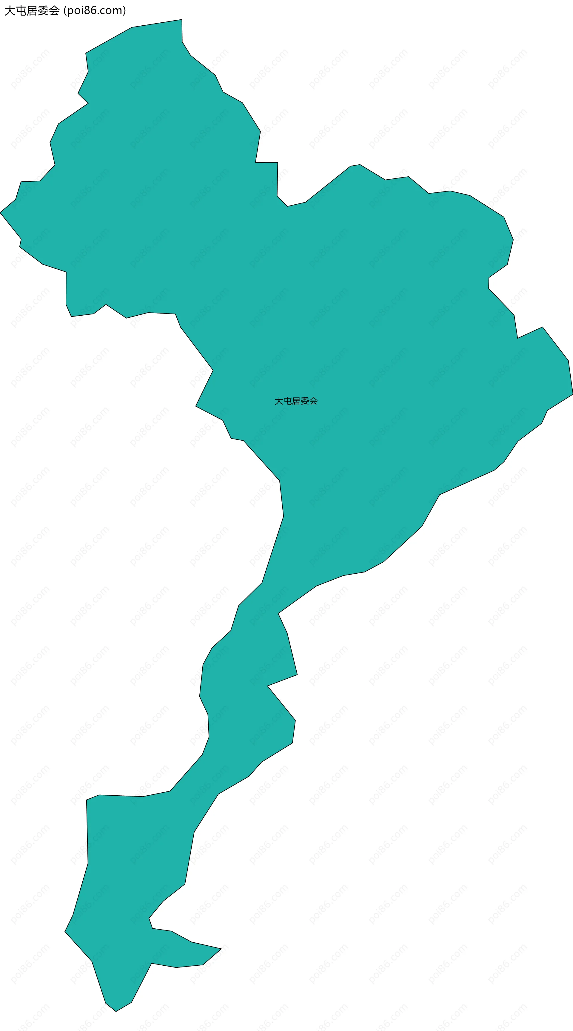 大屯居委会边界地图