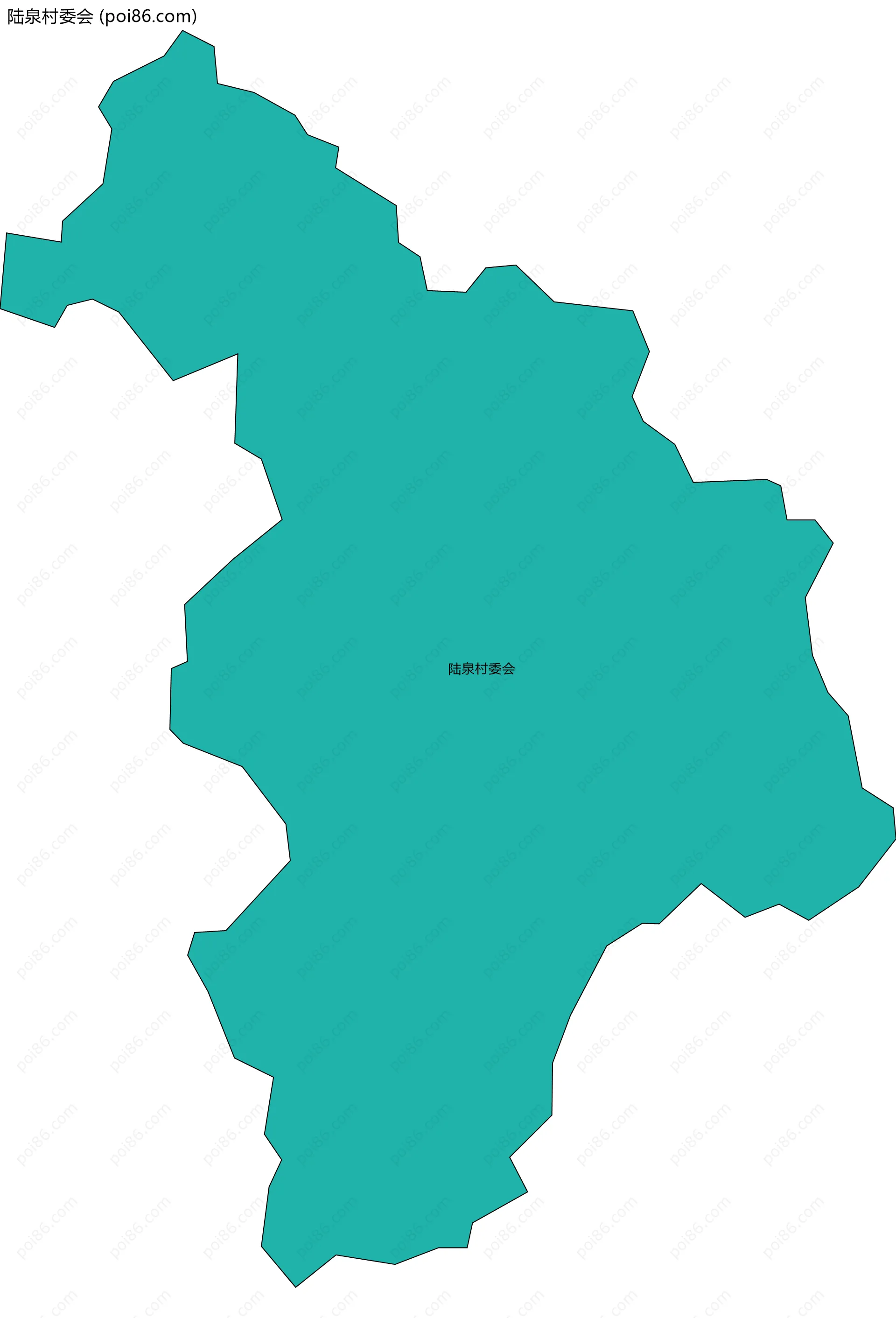 陆泉村委会边界地图