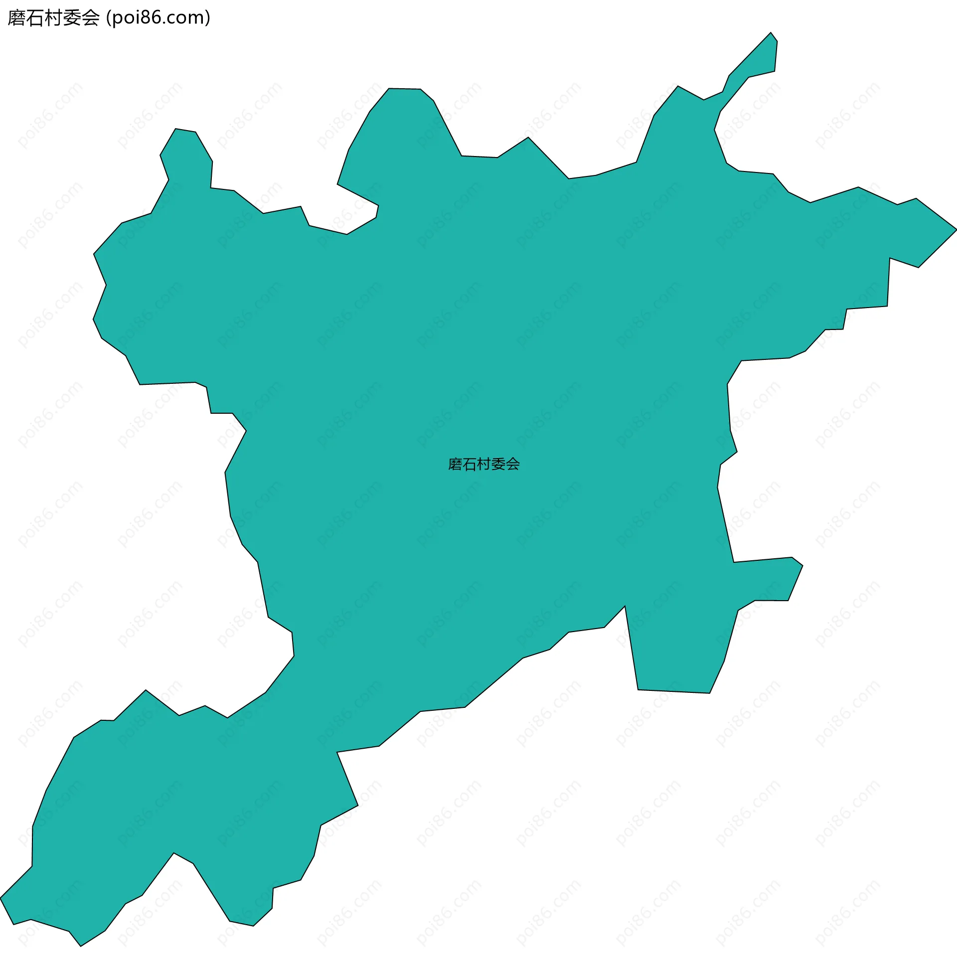 磨石村委会边界地图