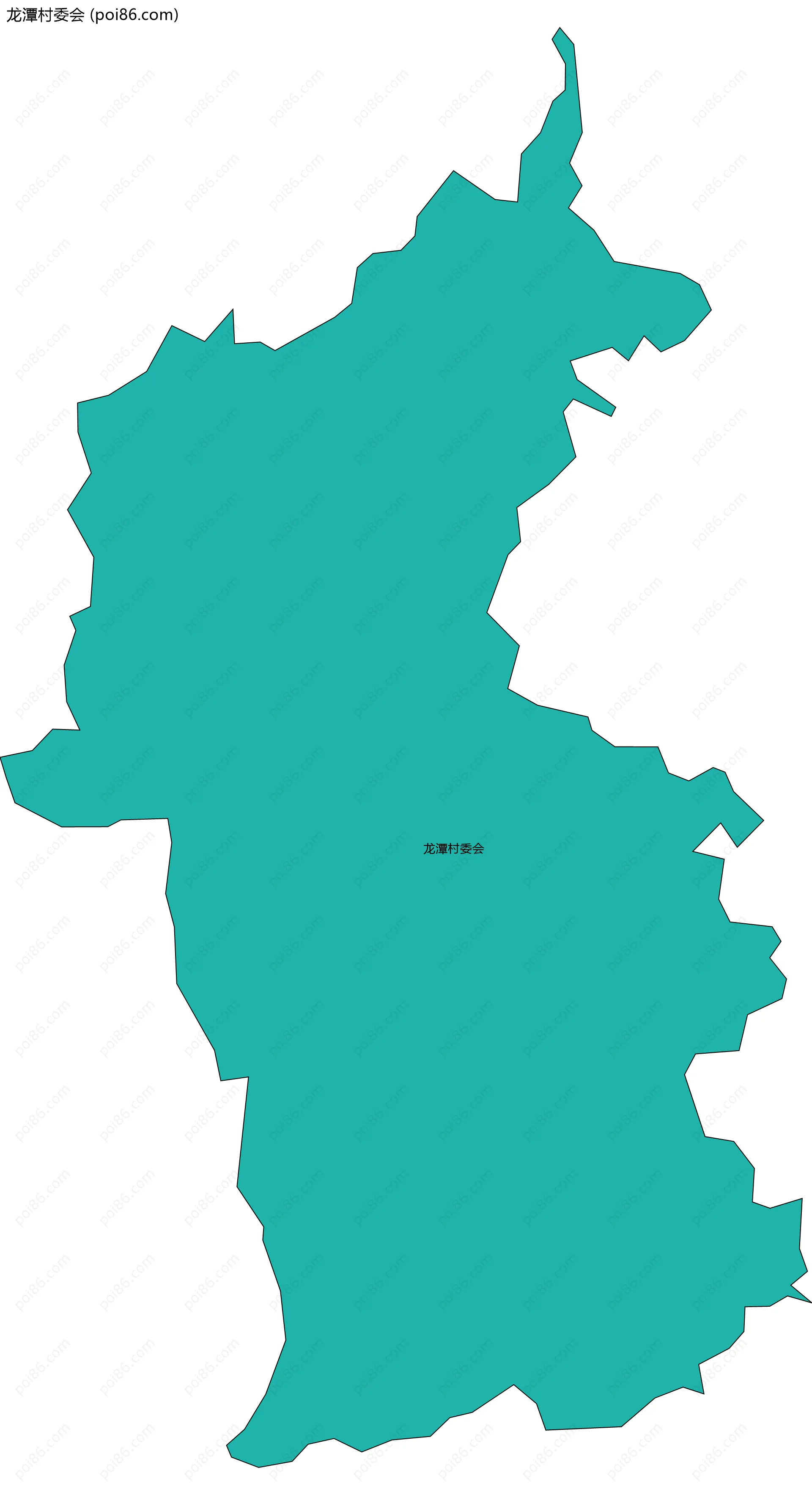 龙潭村委会边界地图