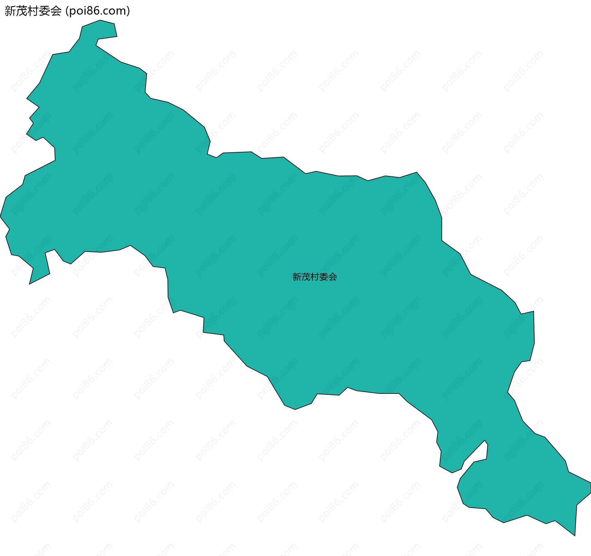新茂村委会边界地图