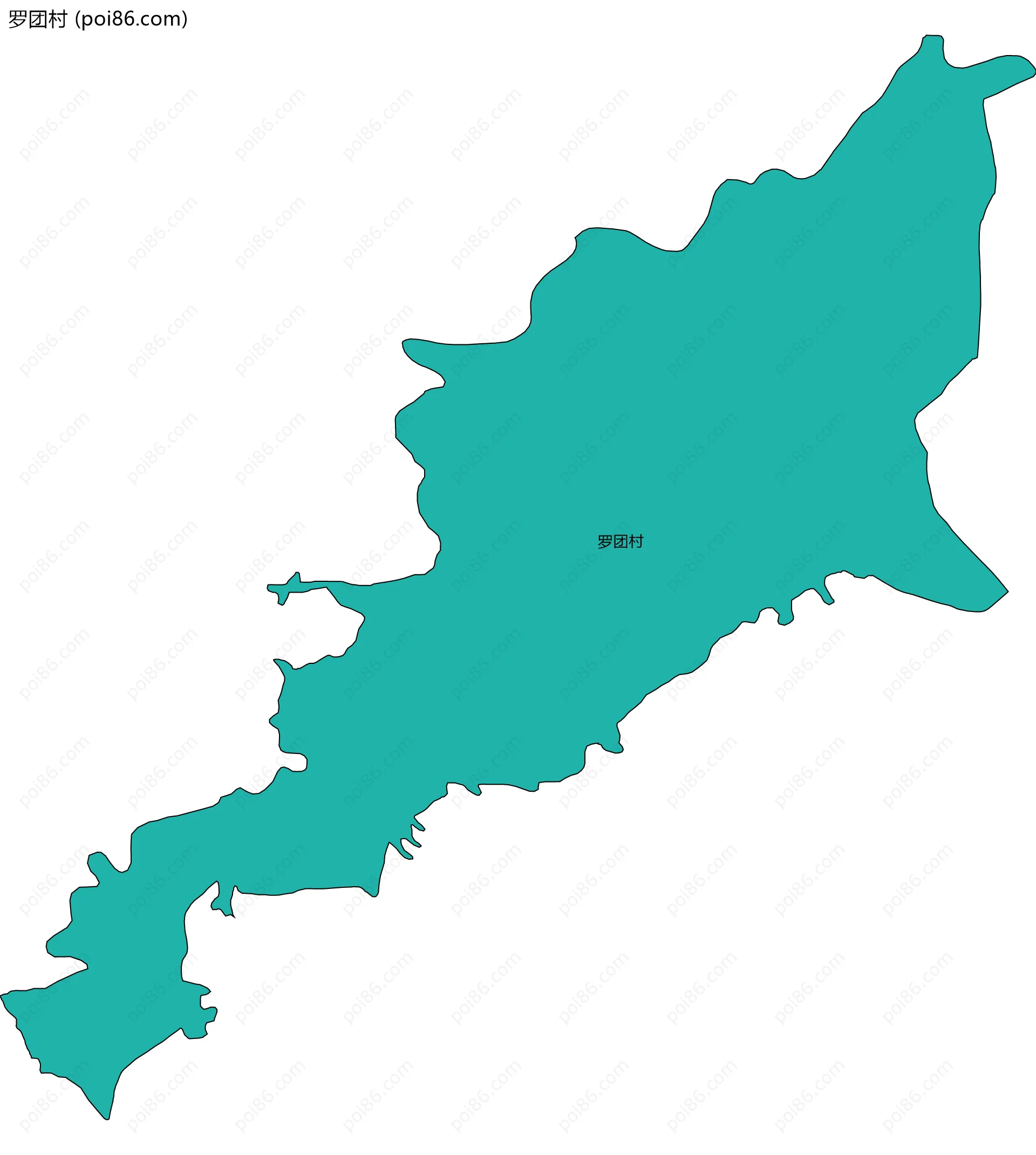 罗团村边界地图