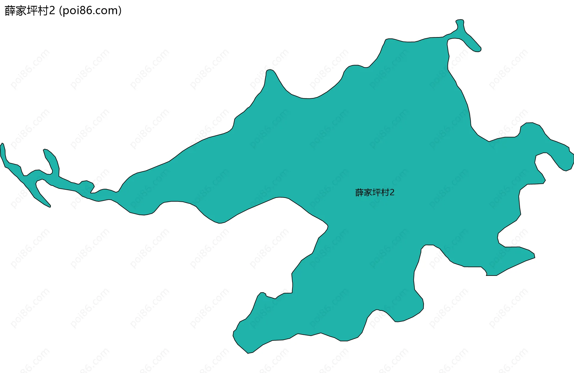 薛家坪村2边界地图