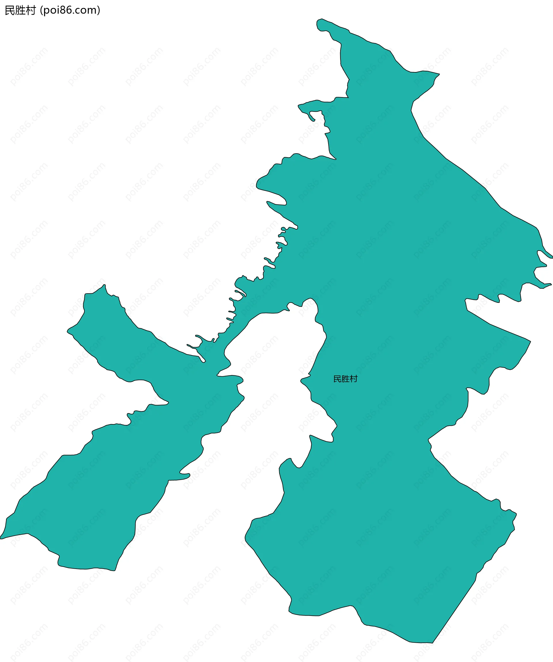 民胜村边界地图