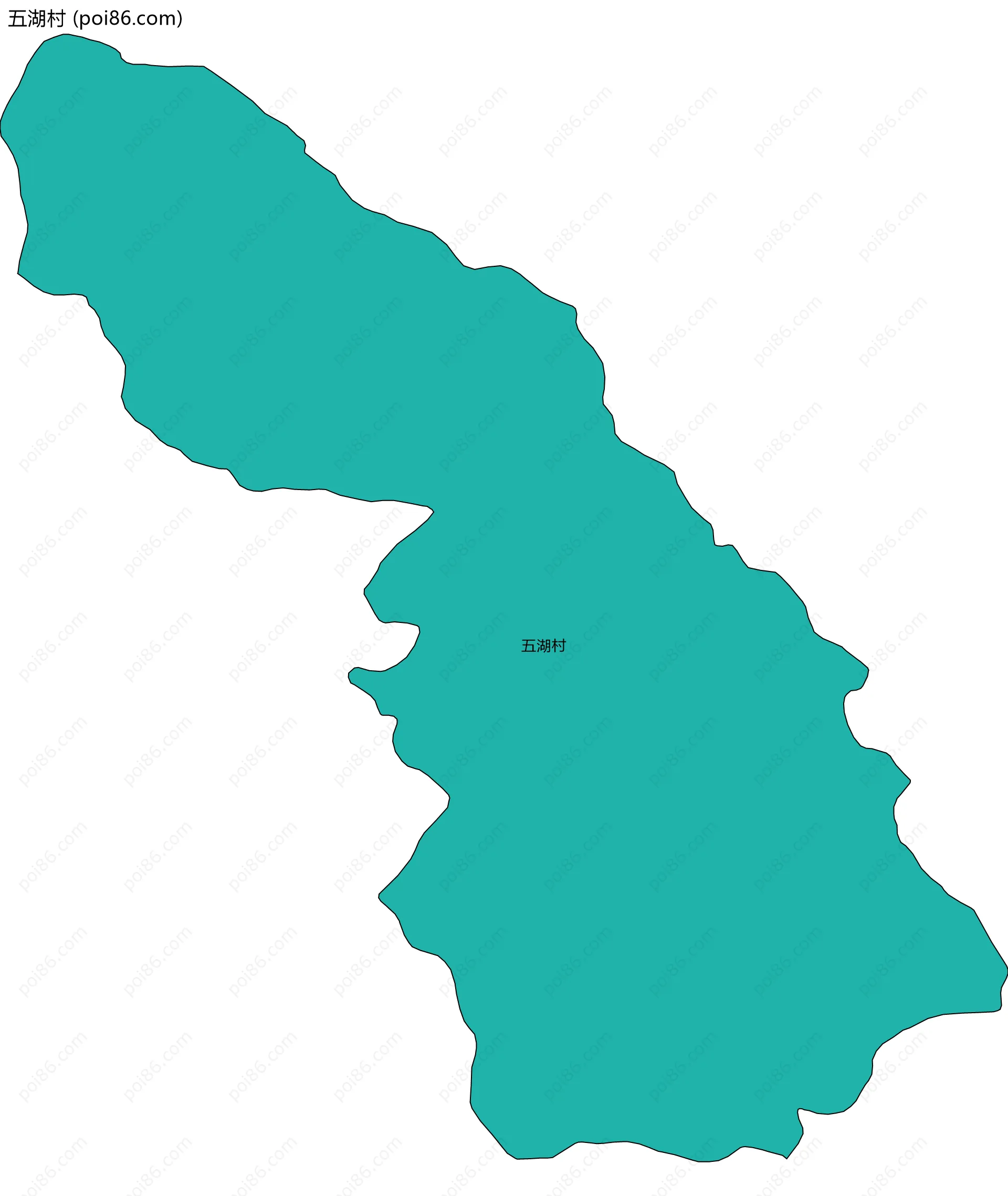 五湖村边界地图