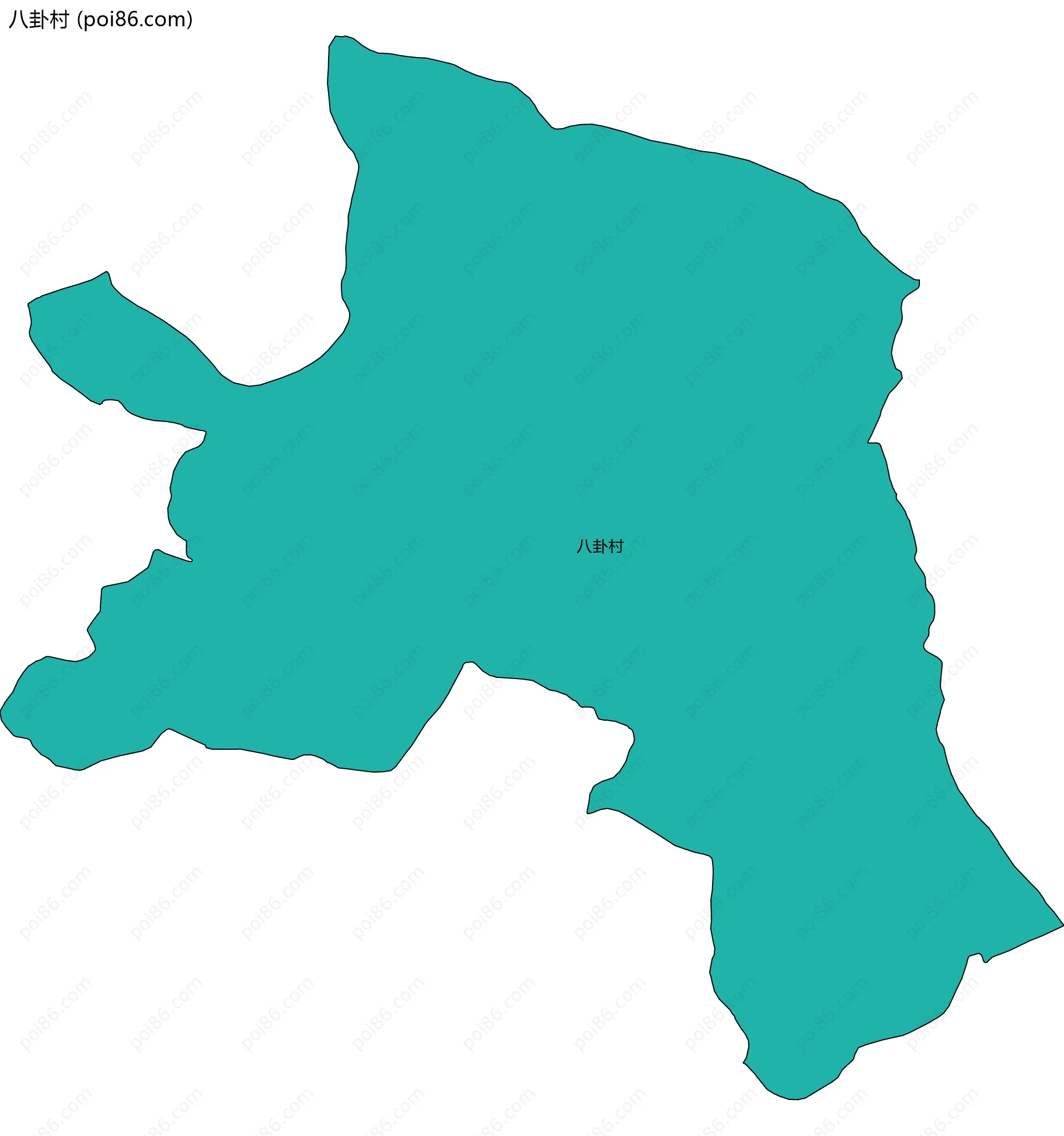 八卦村边界地图