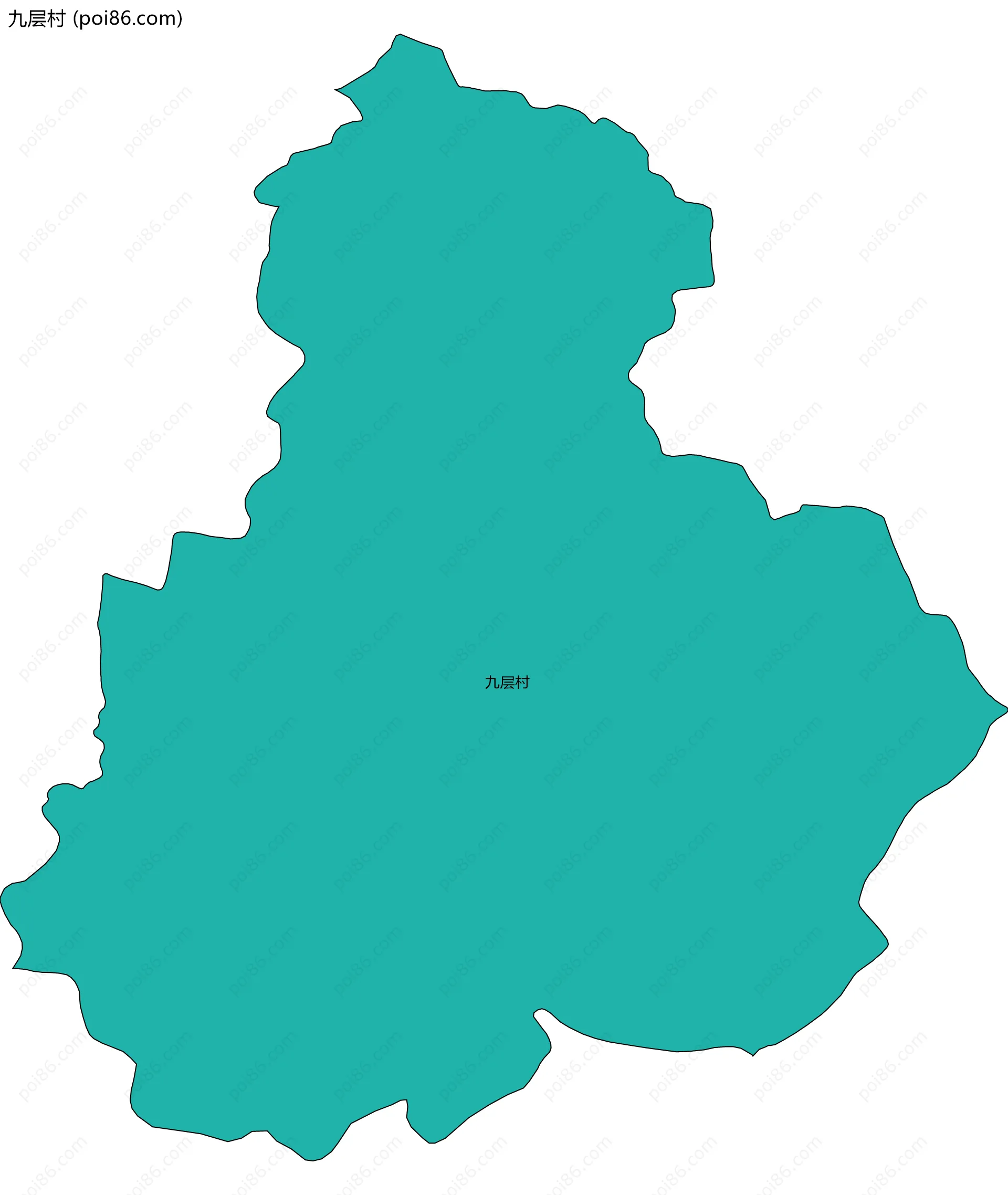 九层村边界地图