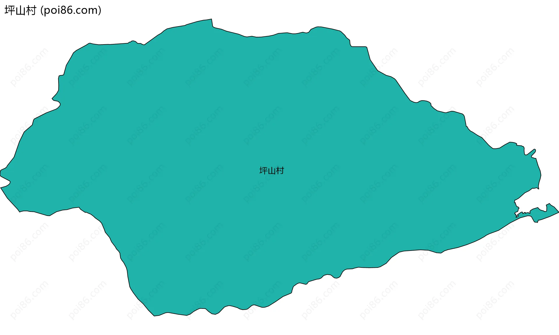 坪山村边界地图