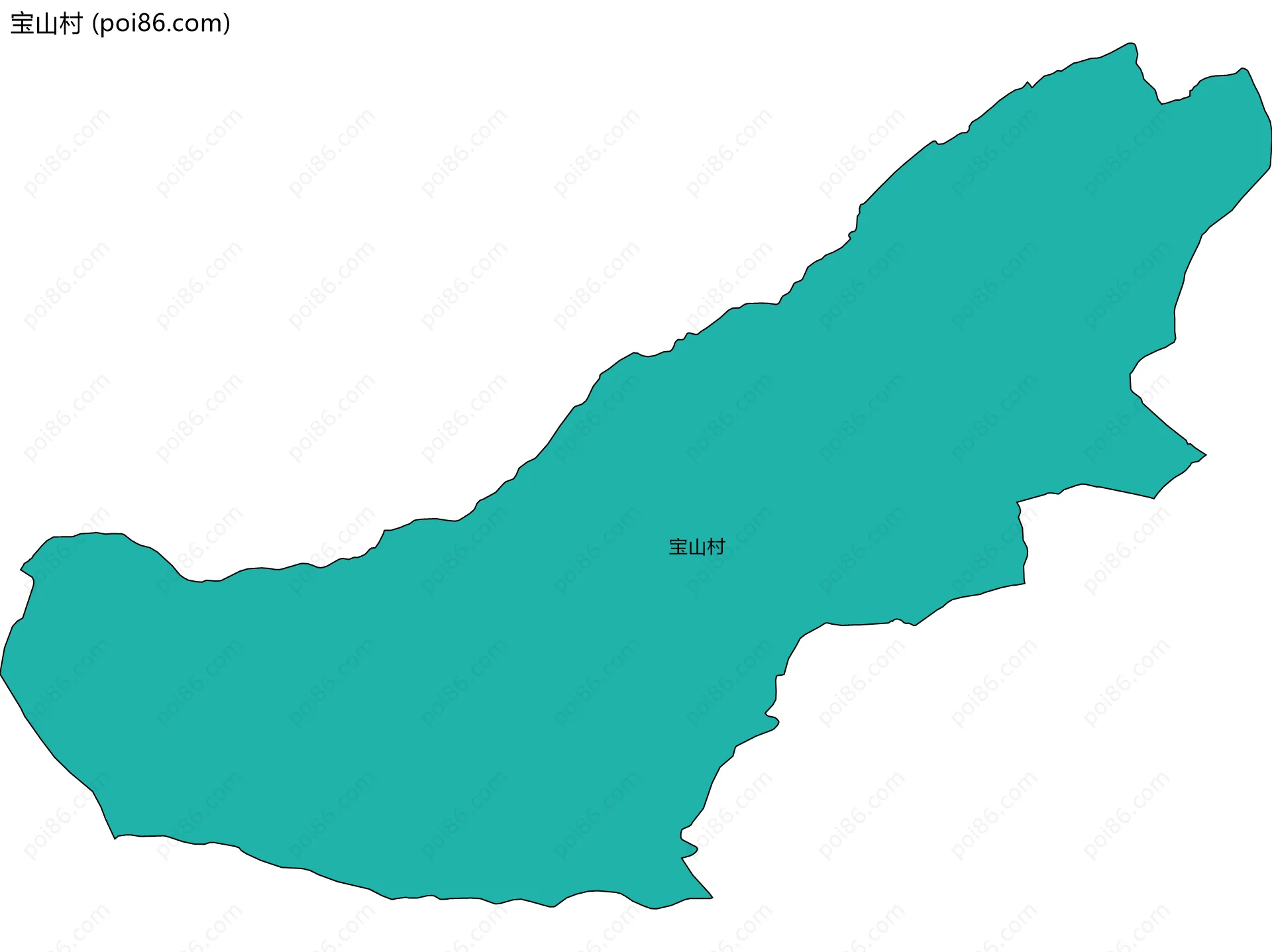 宝山村边界地图