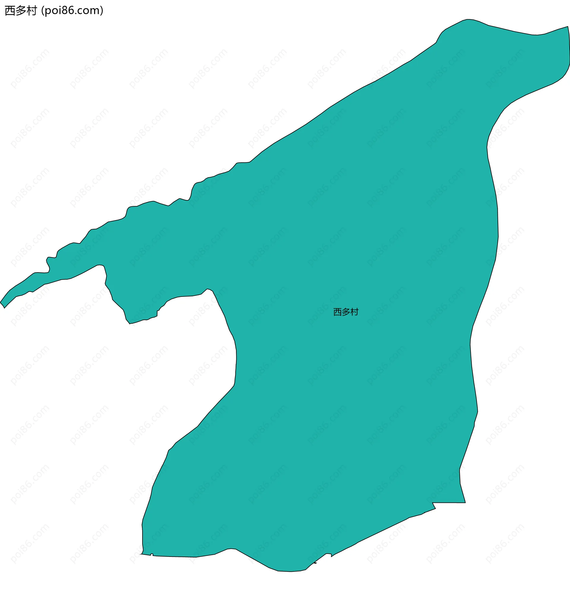 西多村边界地图