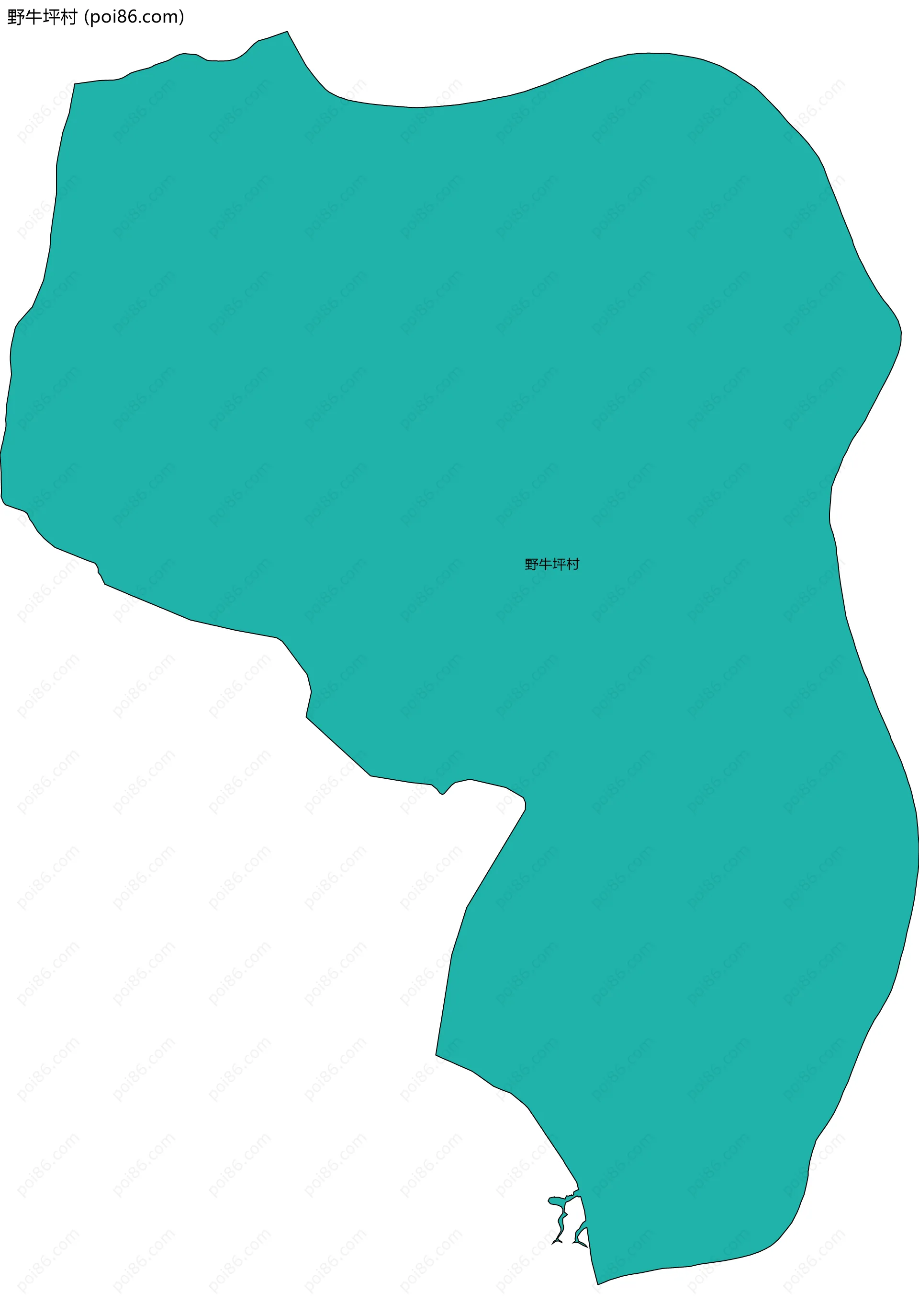 野牛坪村边界地图