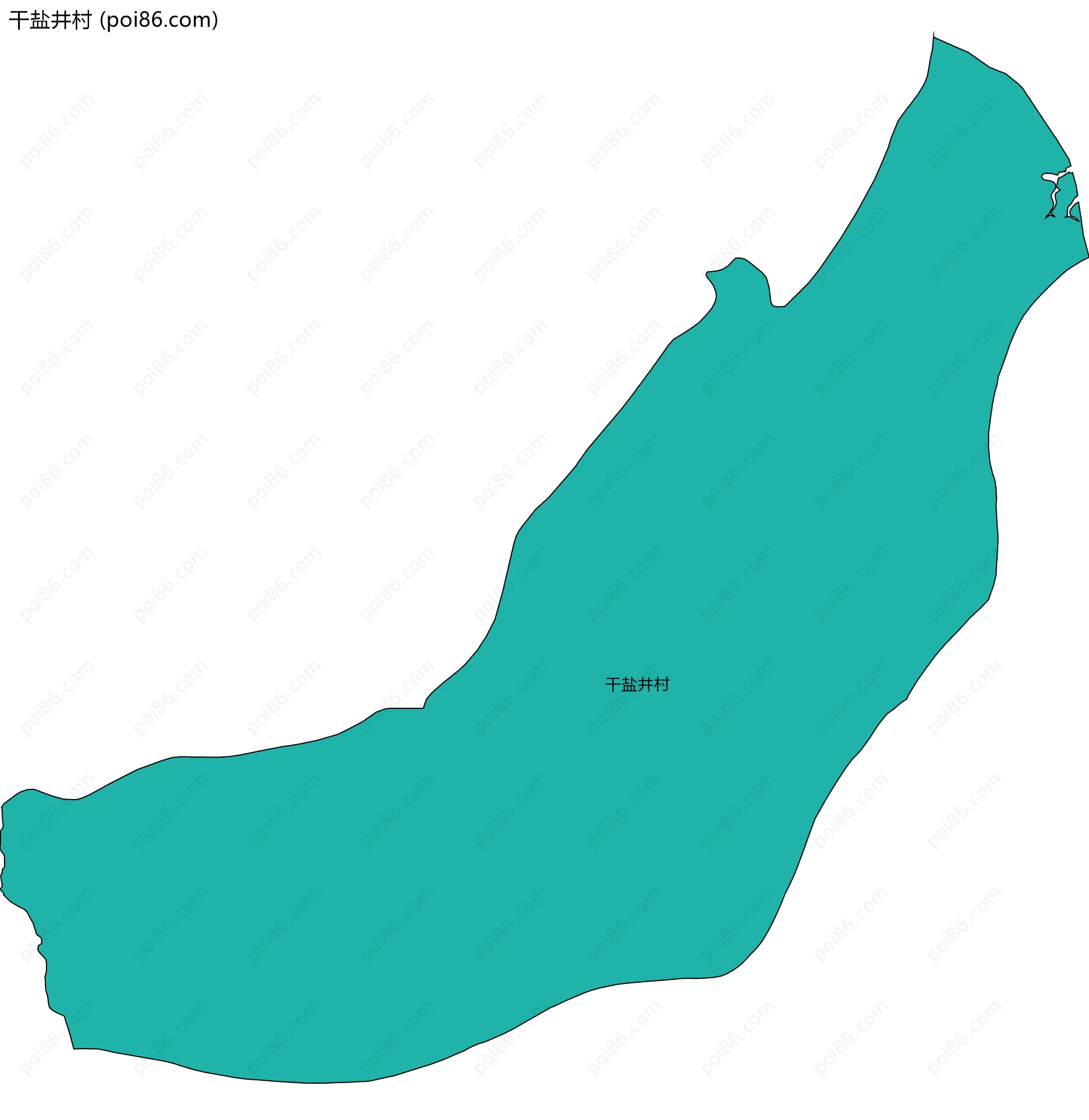 干盐井村边界地图