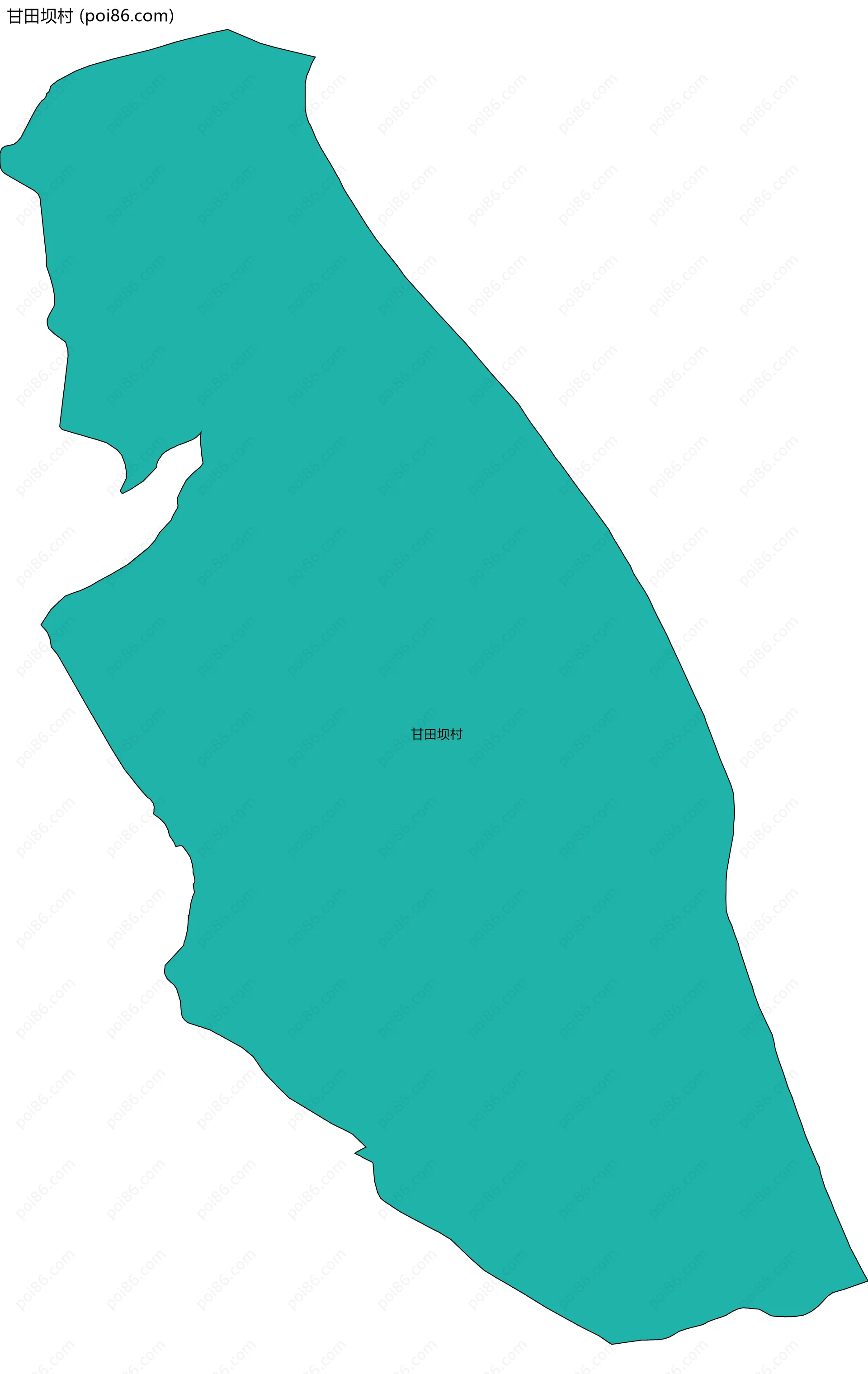 甘田坝村边界地图