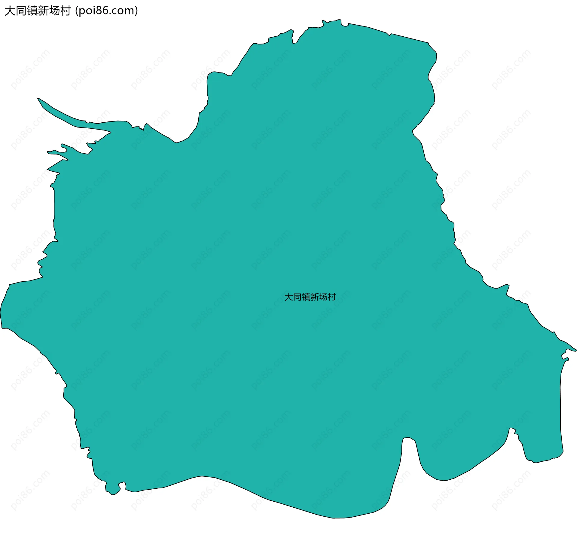 大同镇新场村边界地图