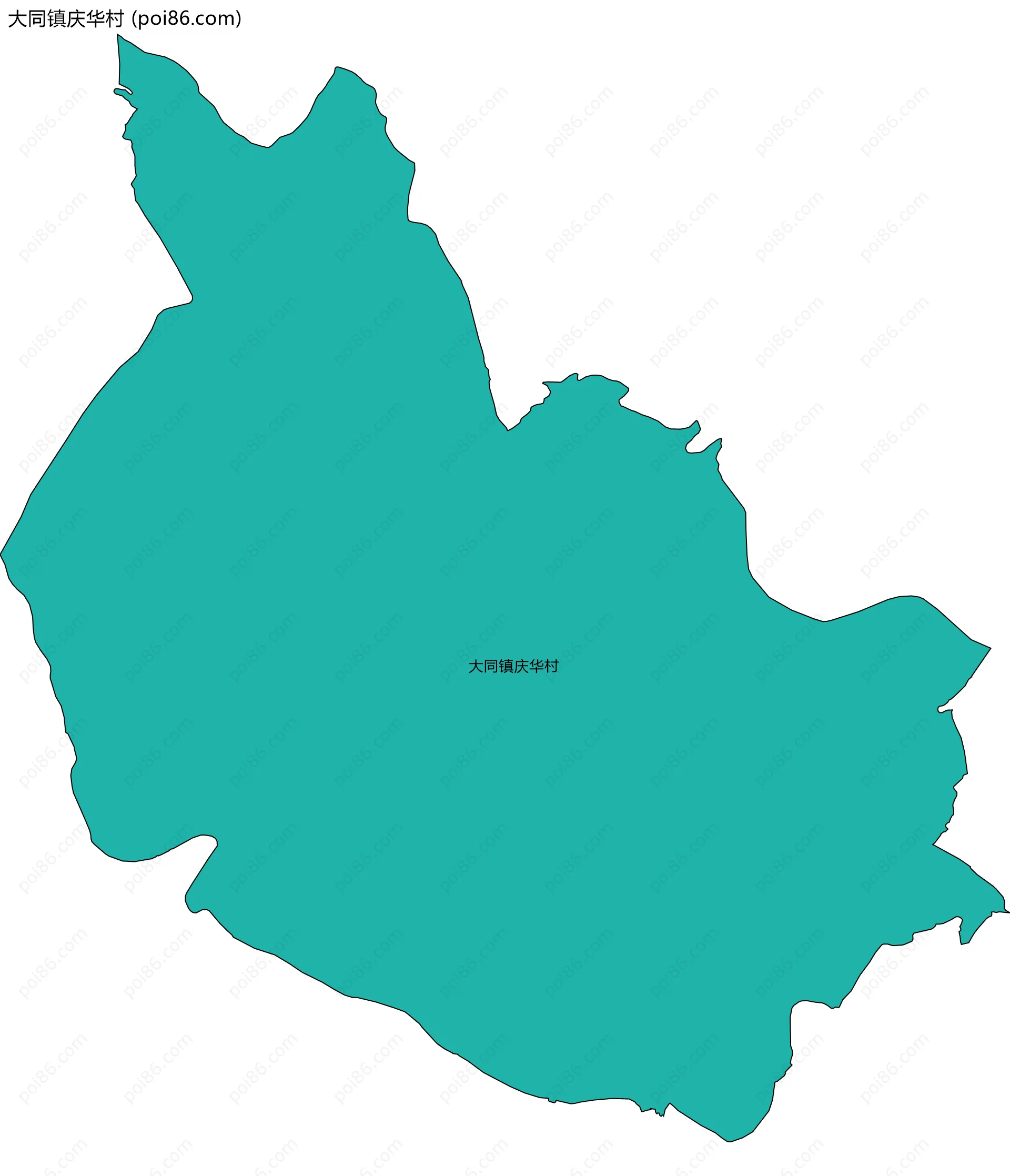 大同镇庆华村边界地图