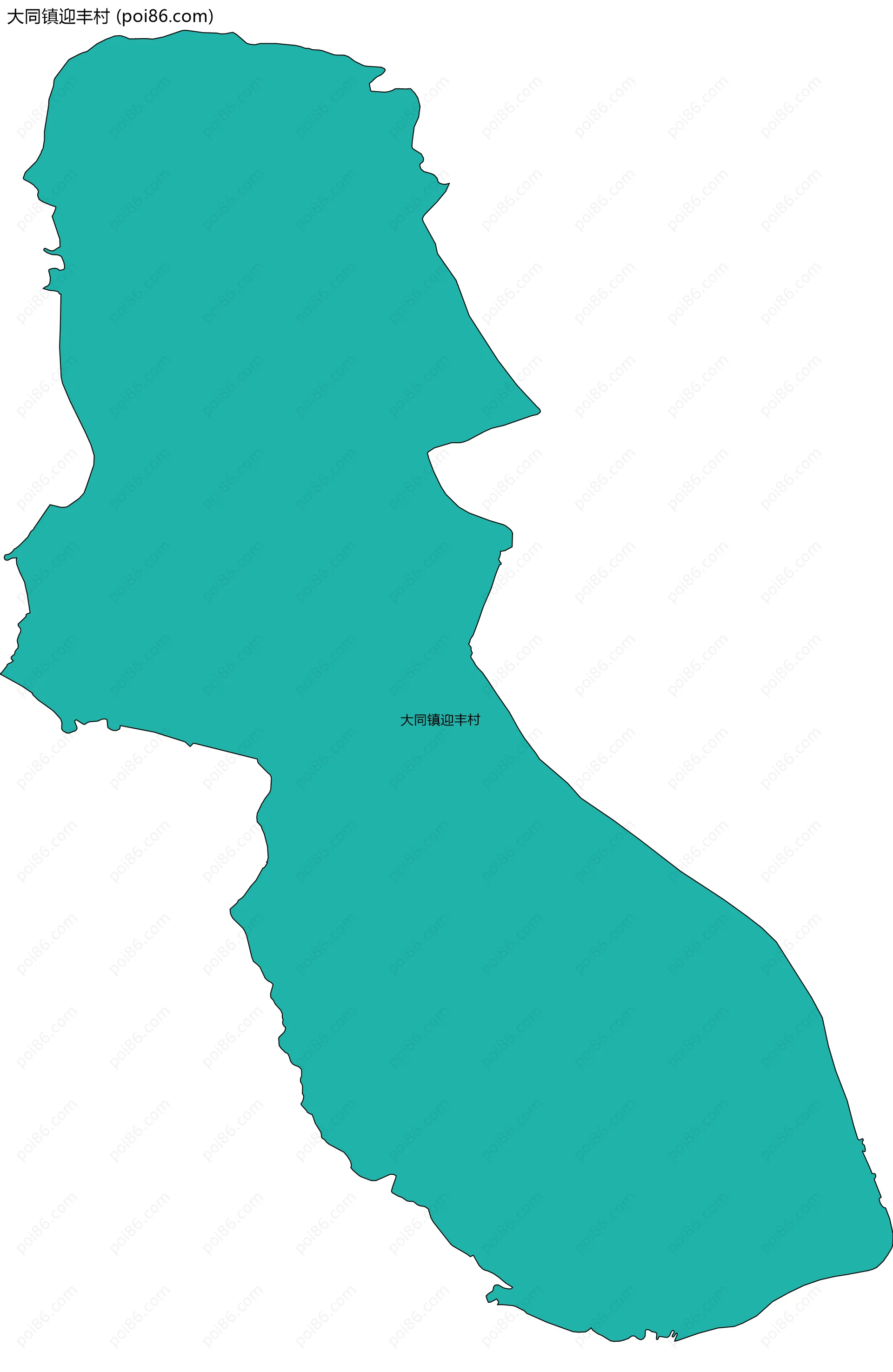 大同镇迎丰村边界地图