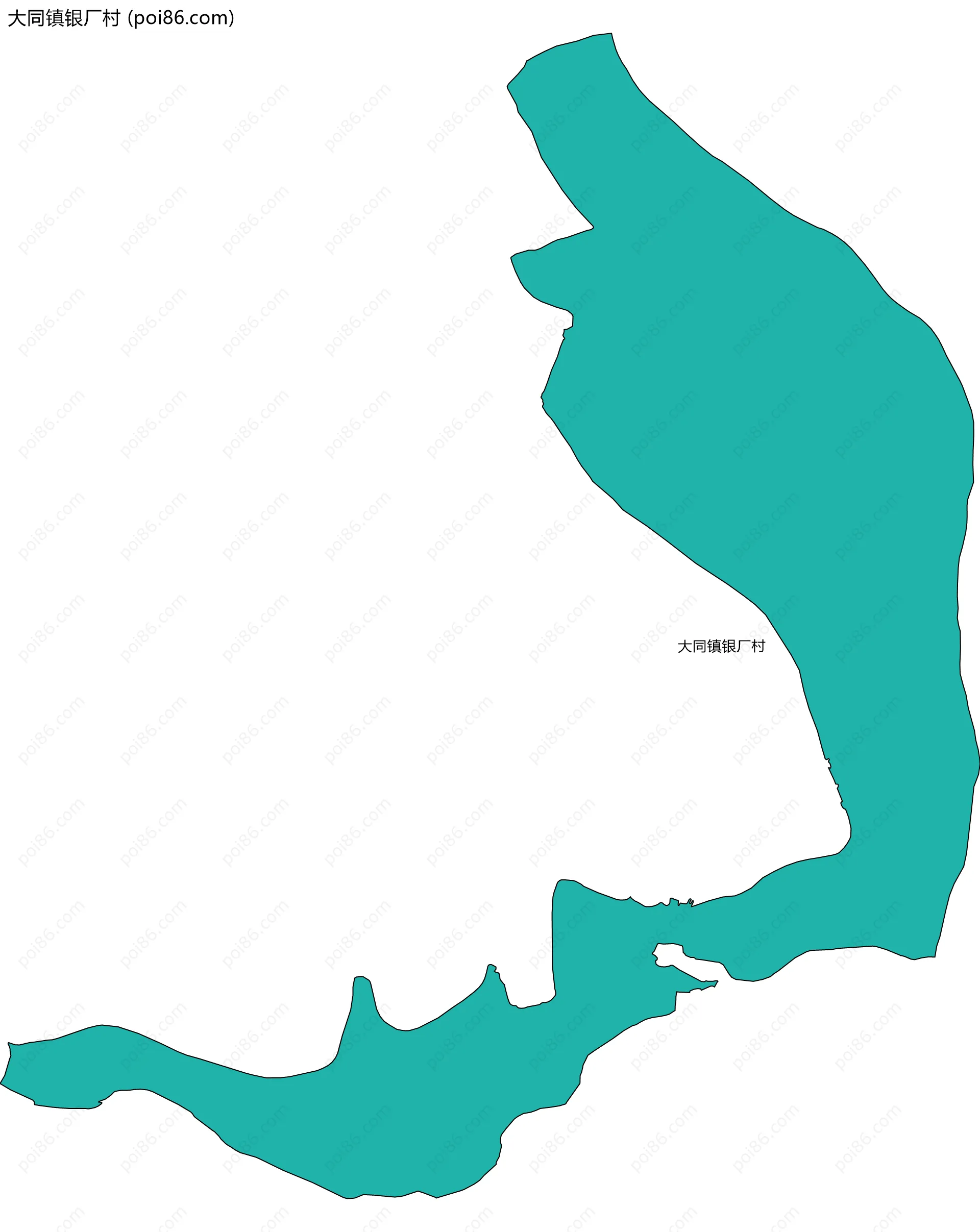 大同镇银厂村边界地图