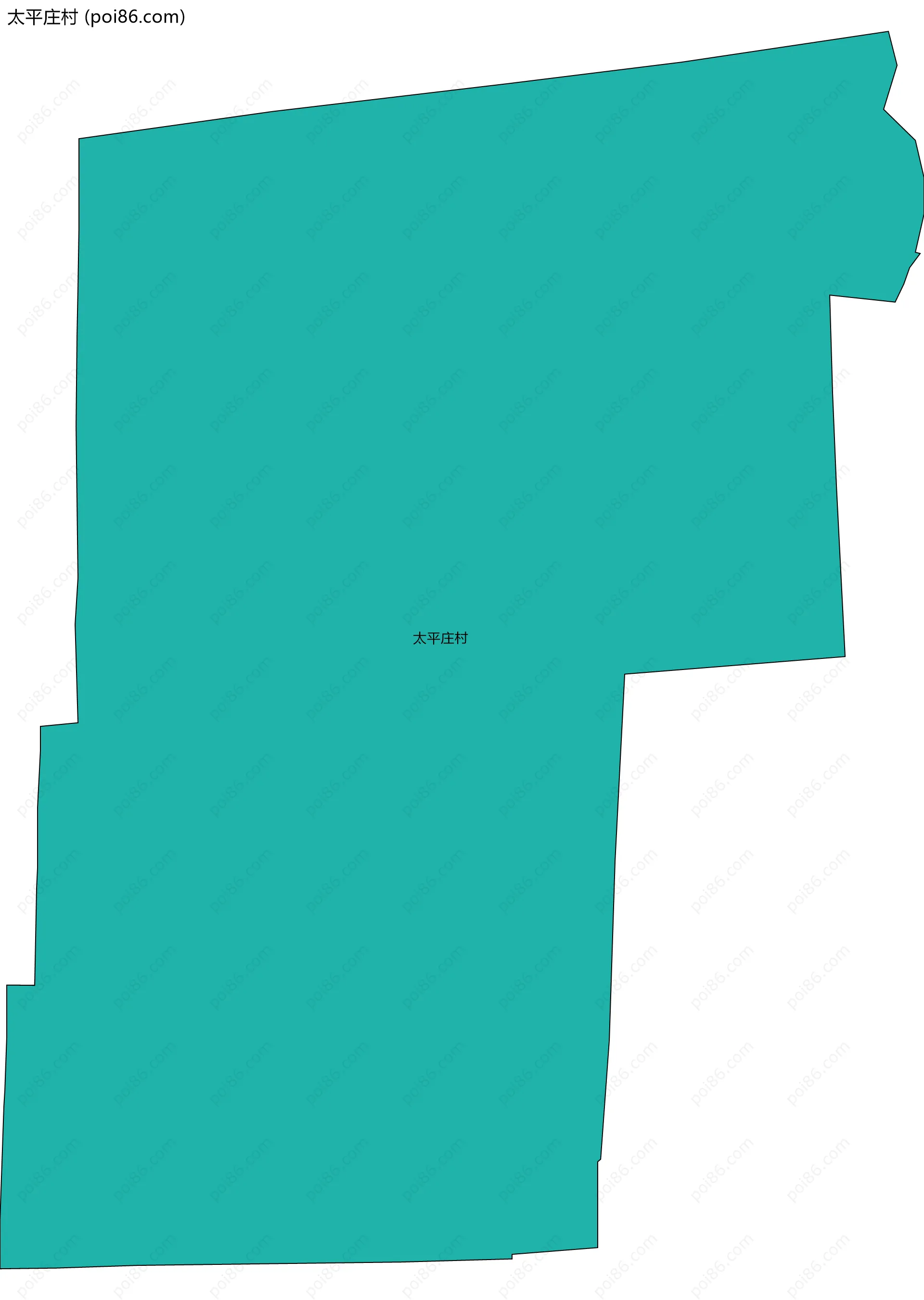 太平庄村边界地图