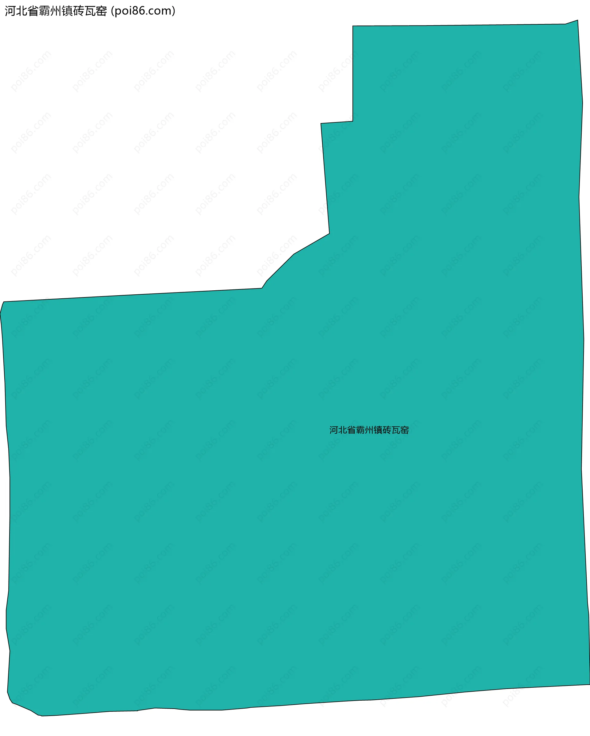 河北省霸州镇砖瓦窑边界地图