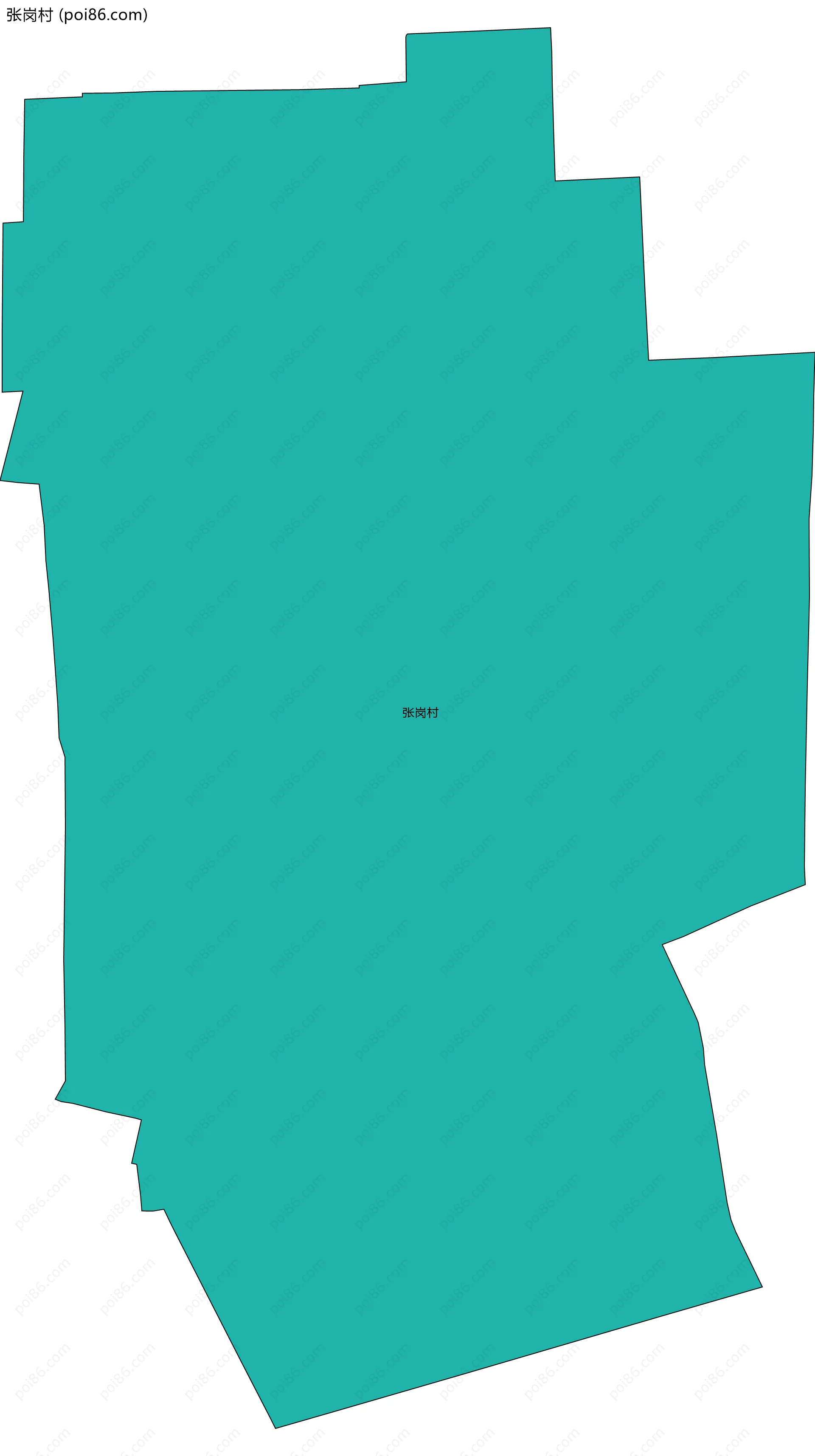 张岗村边界地图