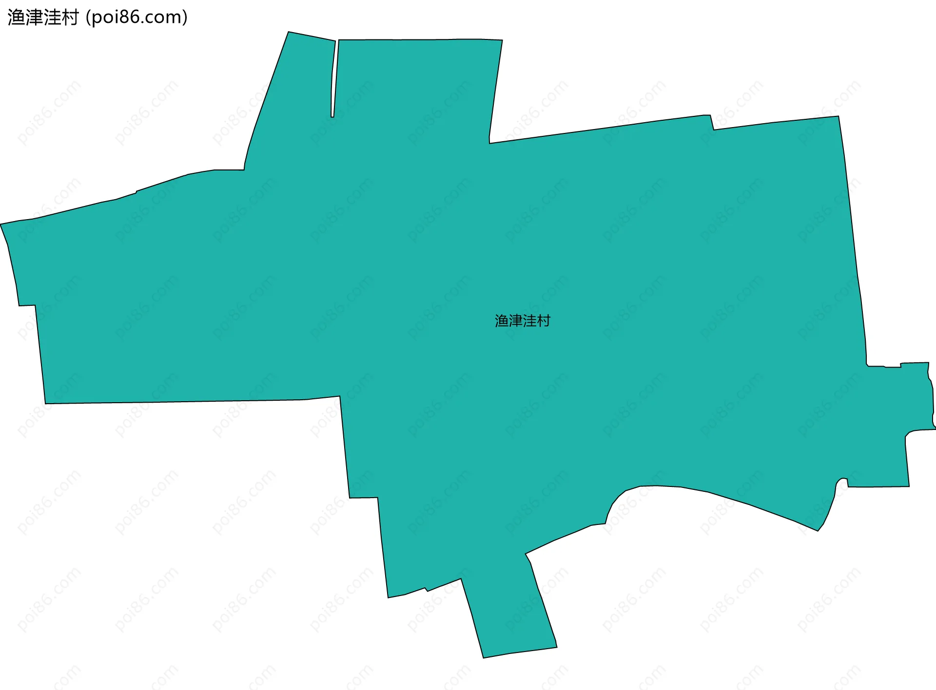 渔津洼村边界地图