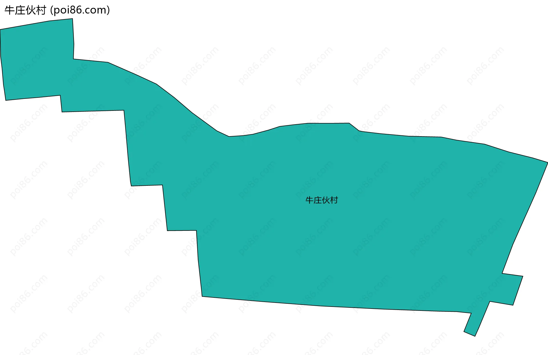牛庄伙村边界地图
