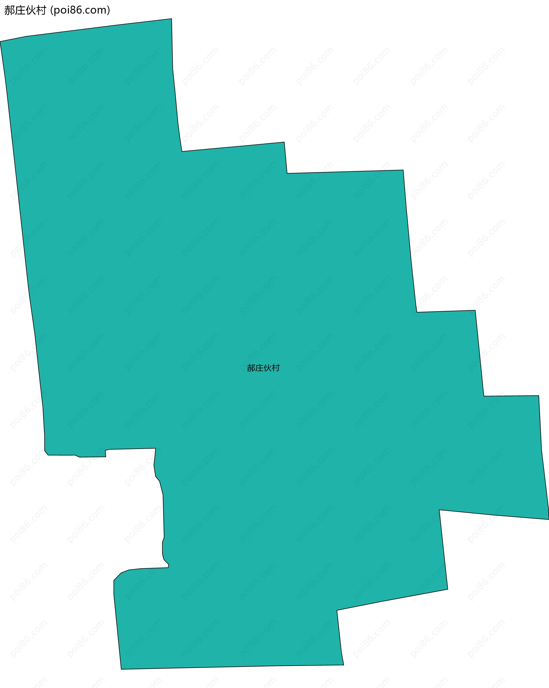 郝庄伙村边界地图