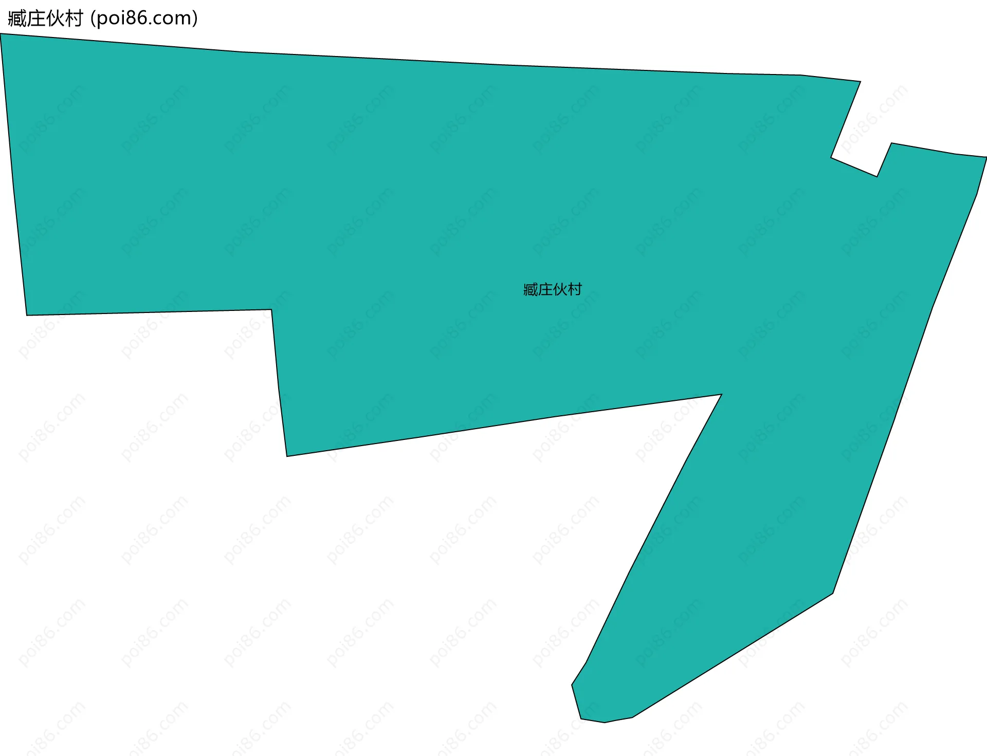 臧庄伙村边界地图