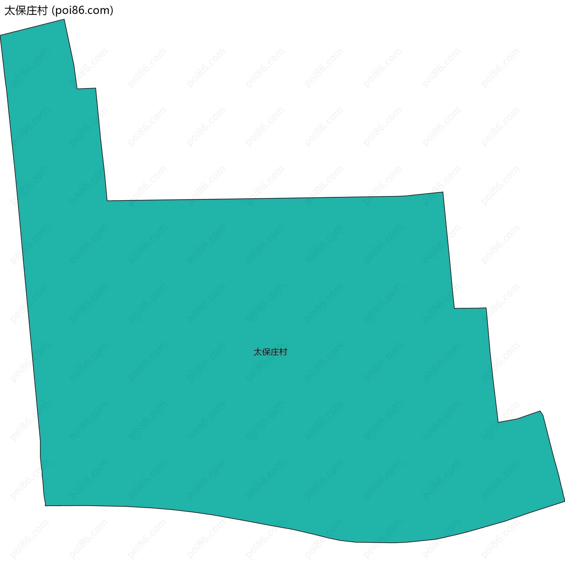 太保庄村边界地图