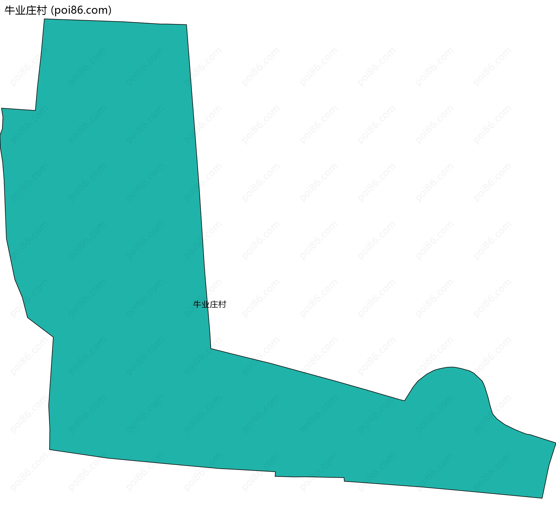 牛业庄村边界地图