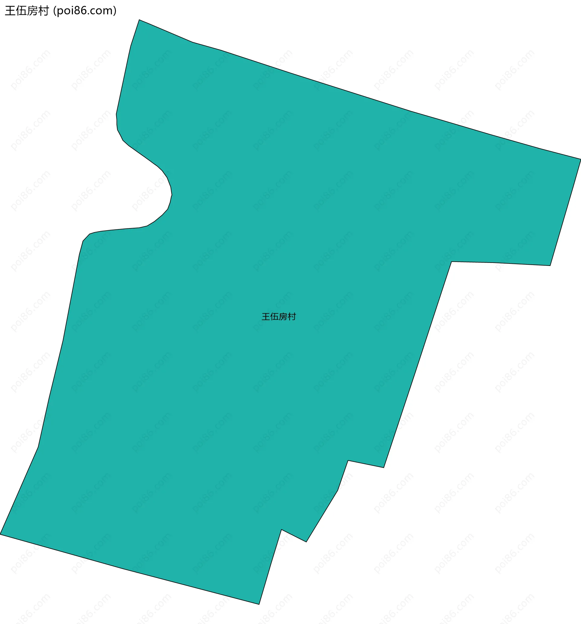 王伍房村边界地图