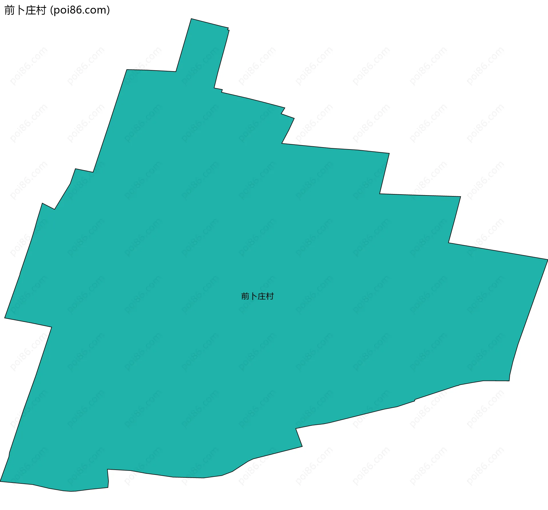 前卜庄村边界地图