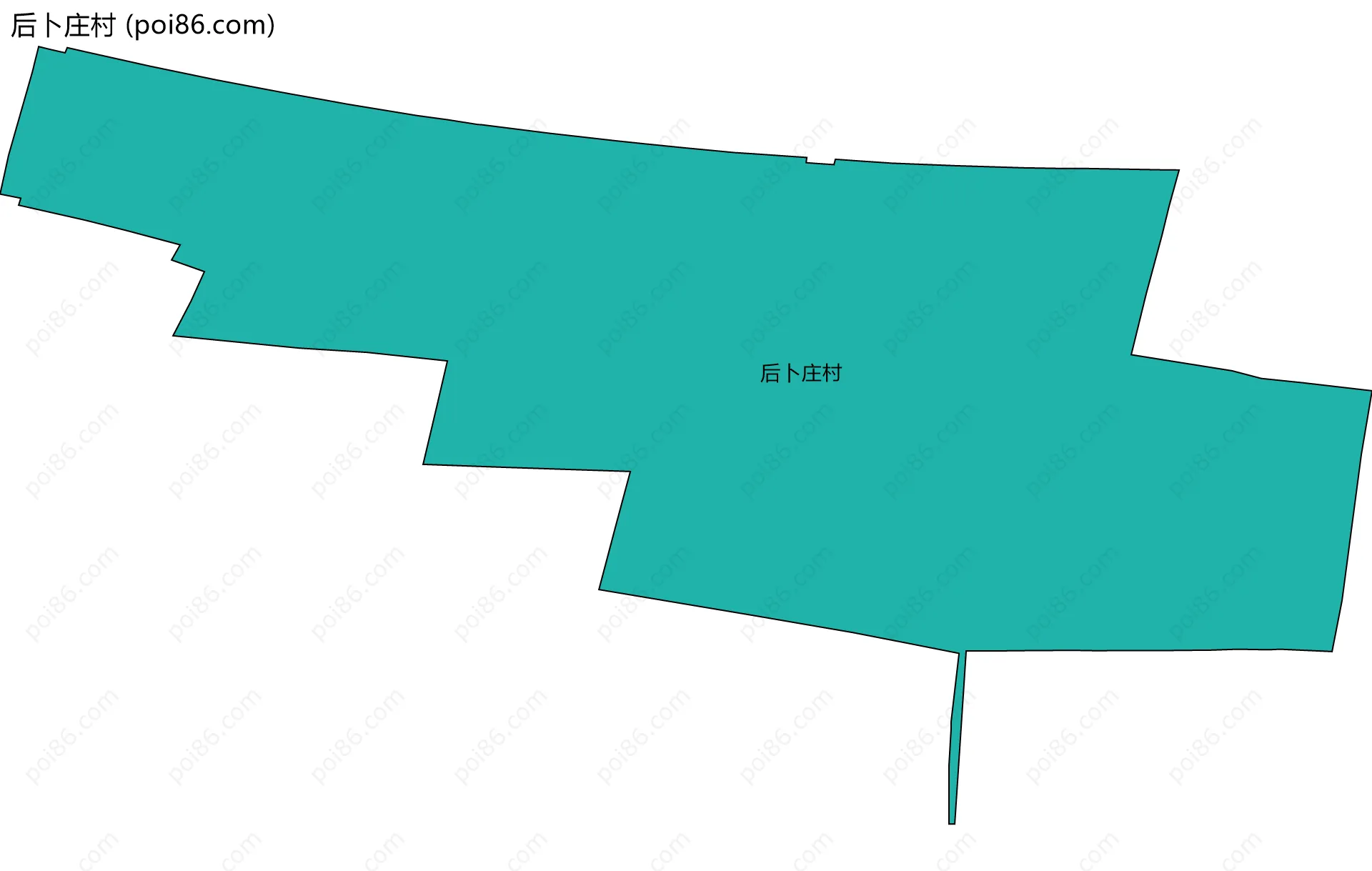 后卜庄村边界地图