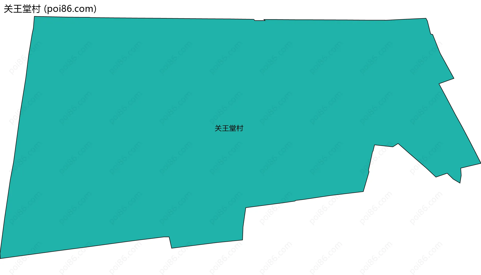 关王堂村边界地图