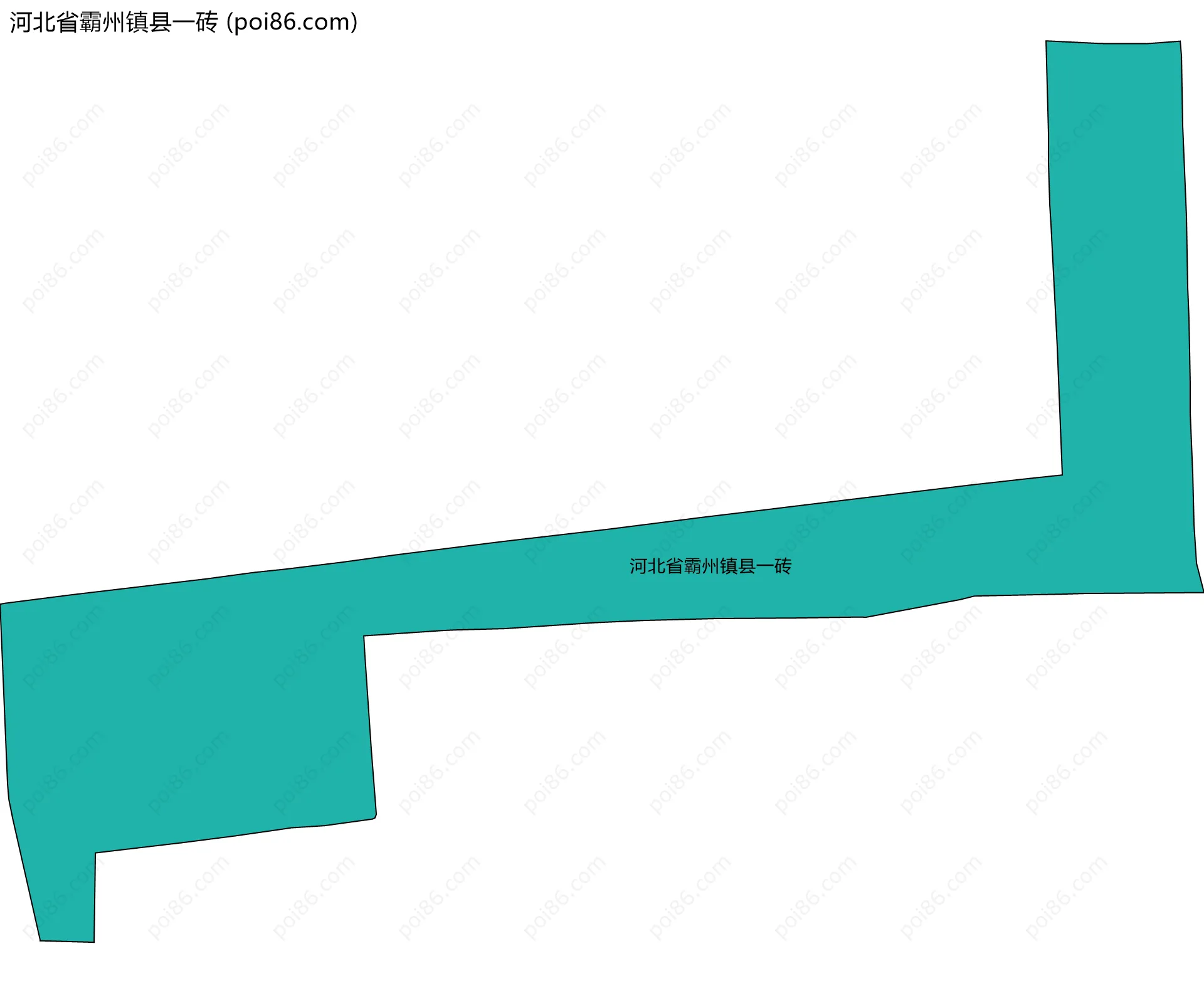 河北省霸州镇县一砖边界地图