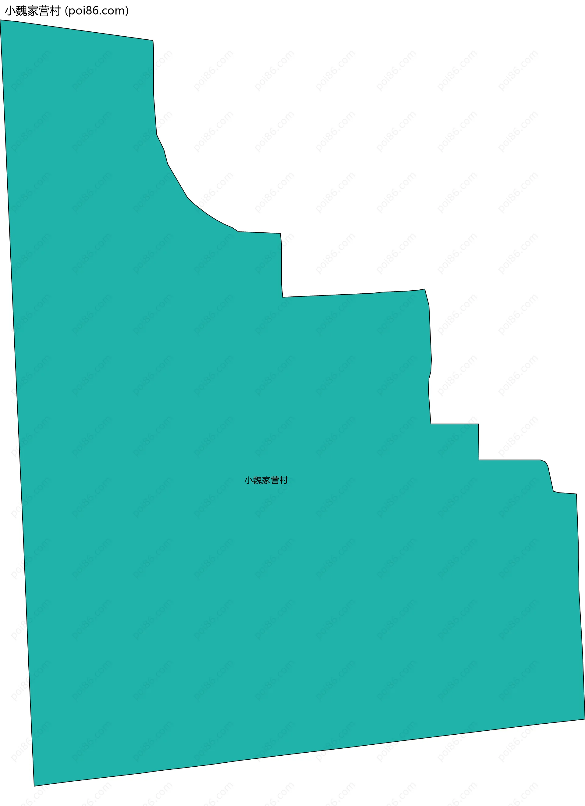 小魏家营村边界地图