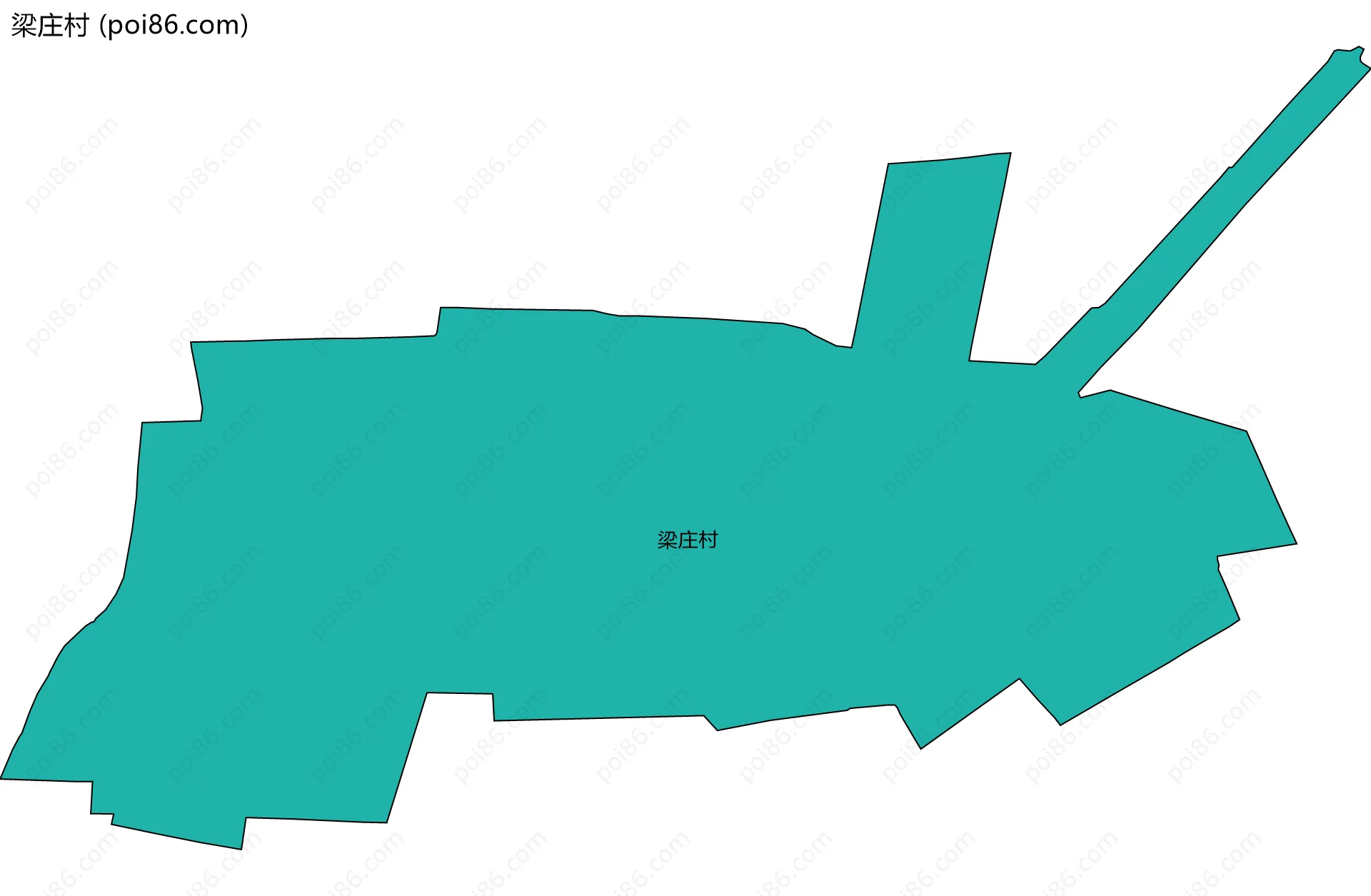 梁庄村边界地图