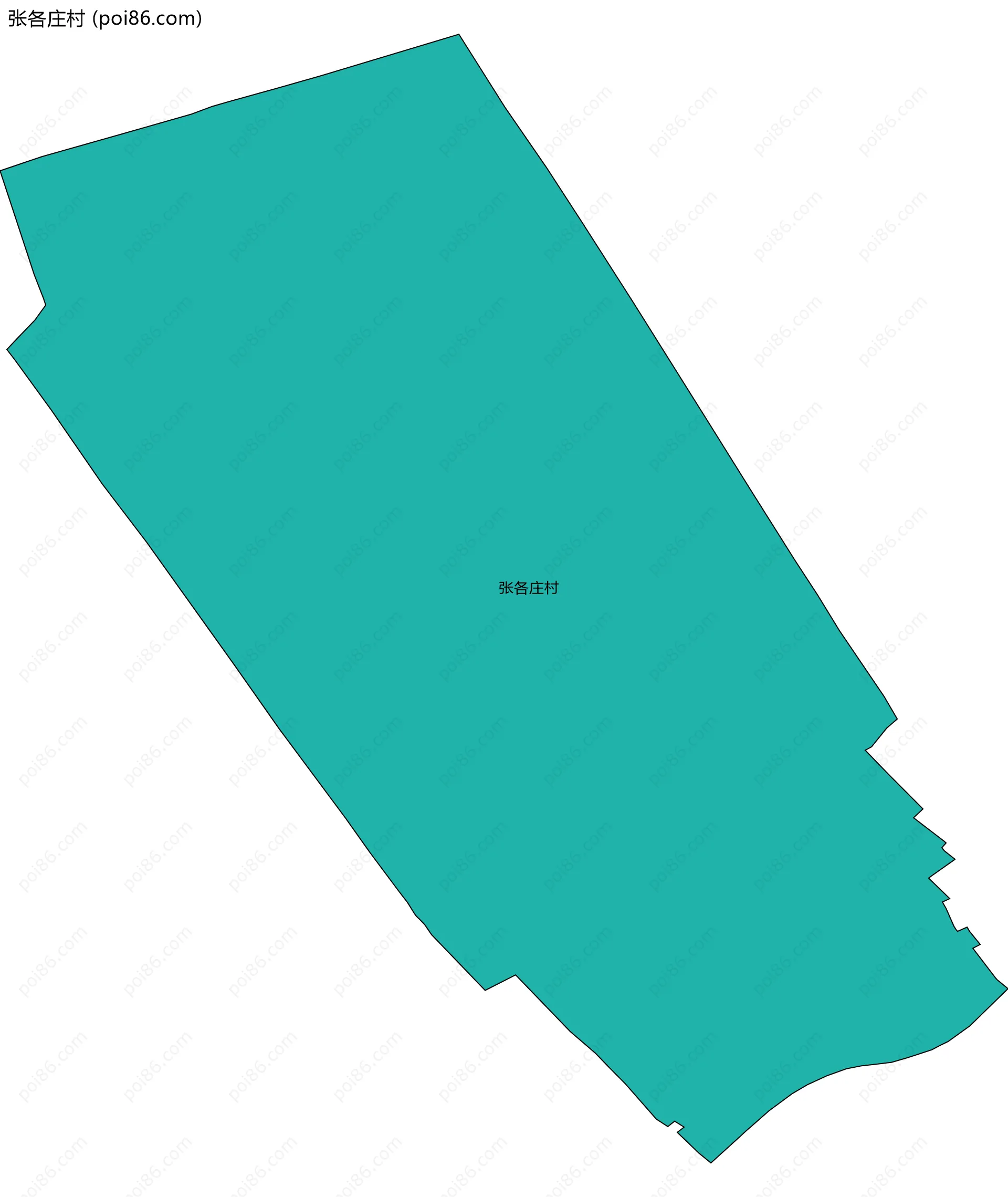 张各庄村边界地图