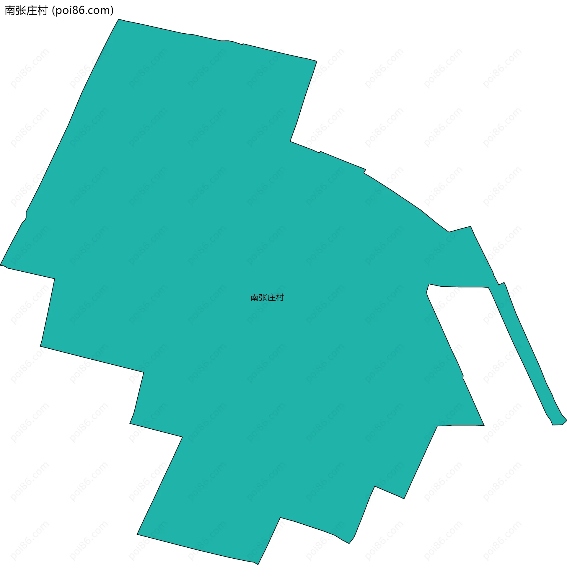 南张庄村边界地图
