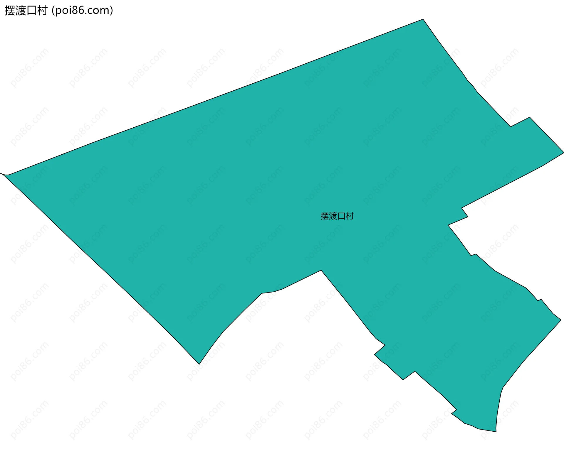 摆渡口村边界地图