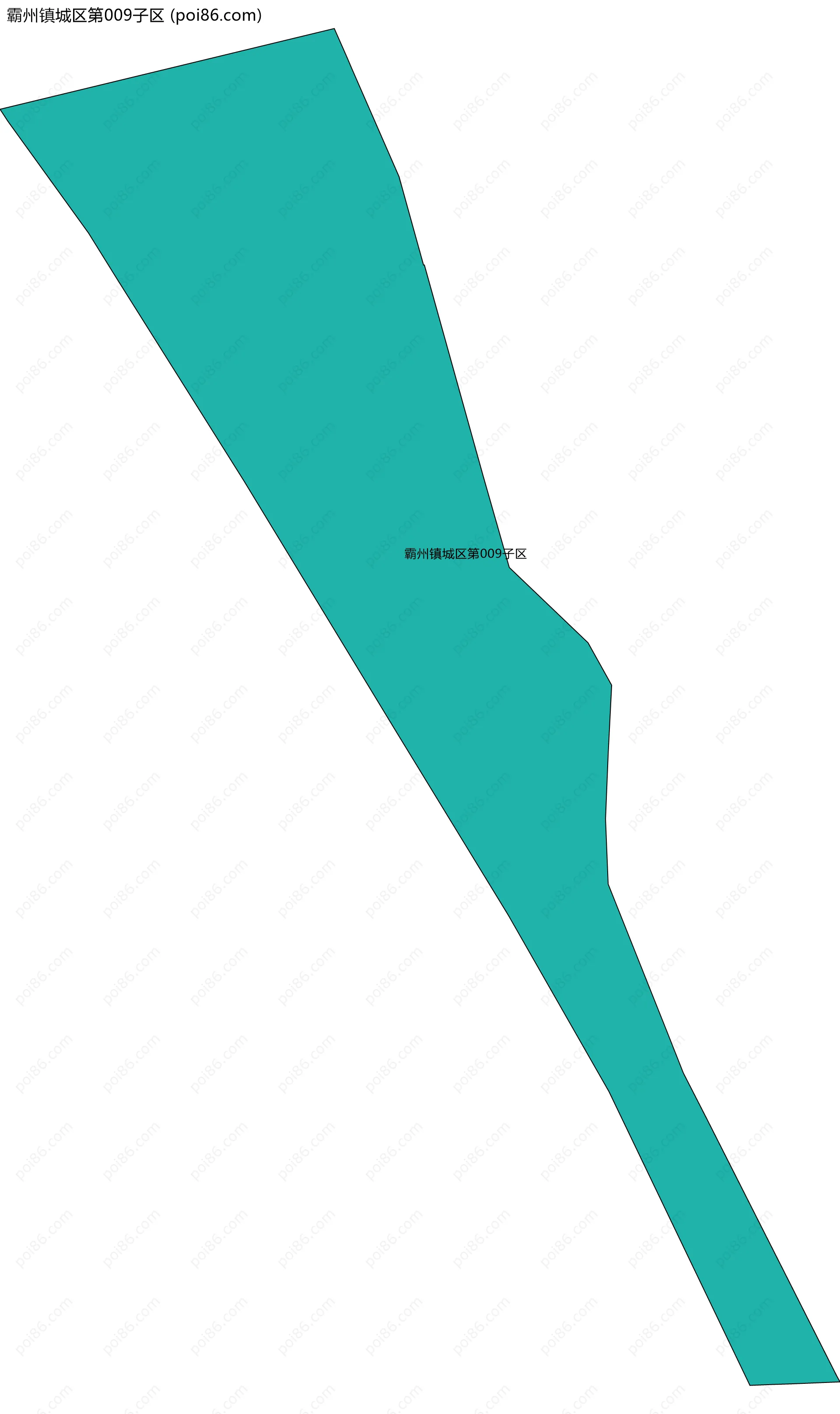 霸州镇城区第009子区边界地图