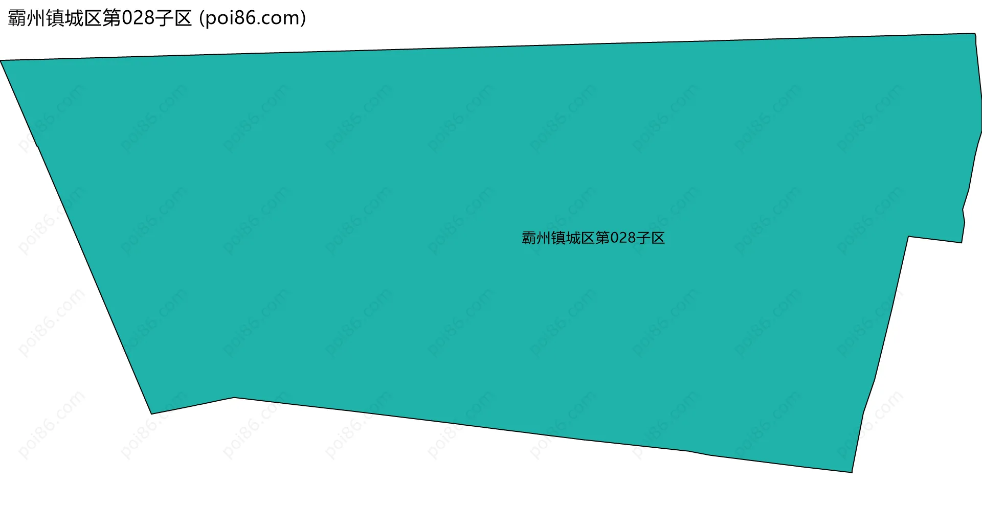 霸州镇城区第028子区边界地图
