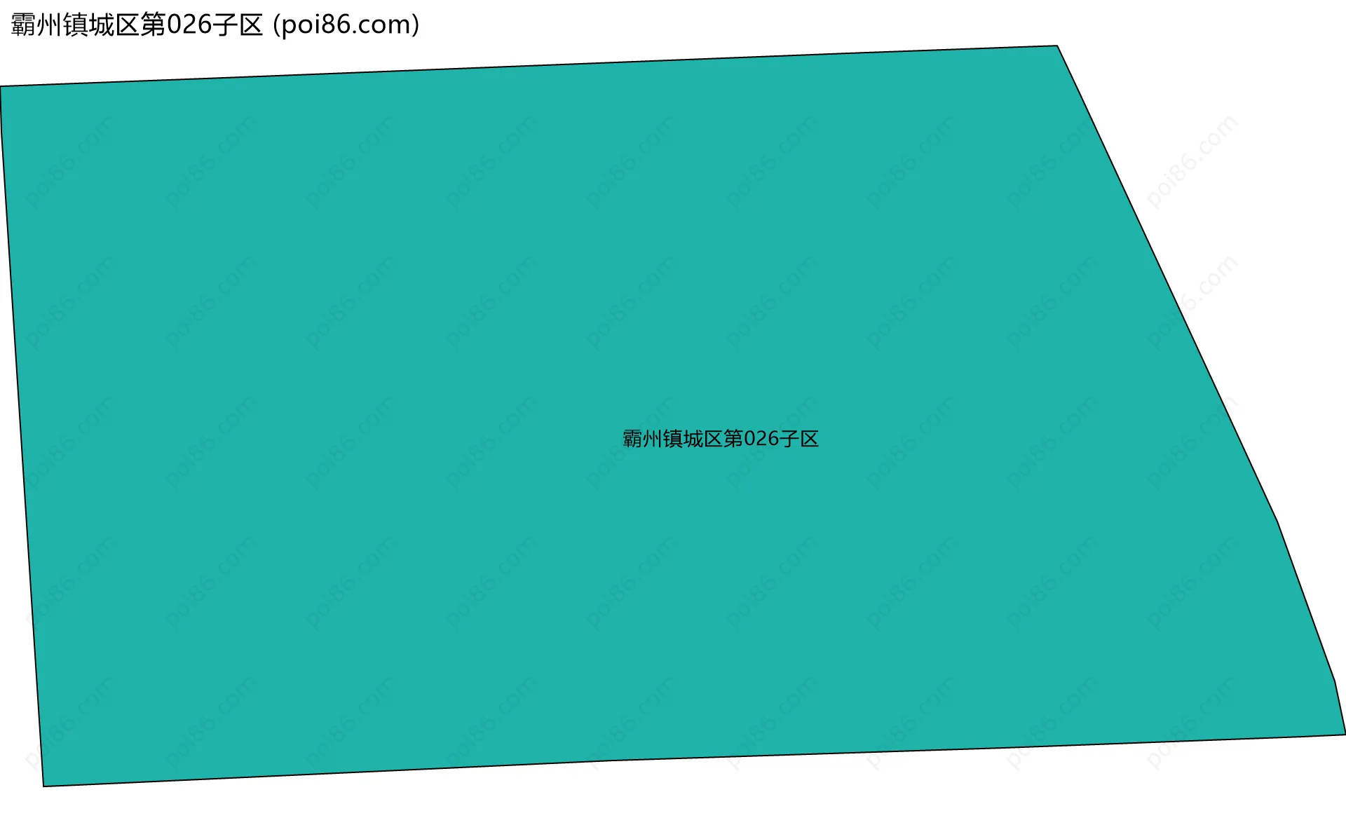 霸州镇城区第026子区边界地图