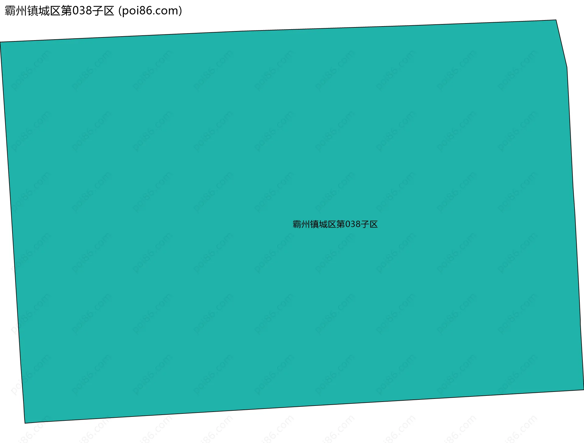 霸州镇城区第038子区边界地图