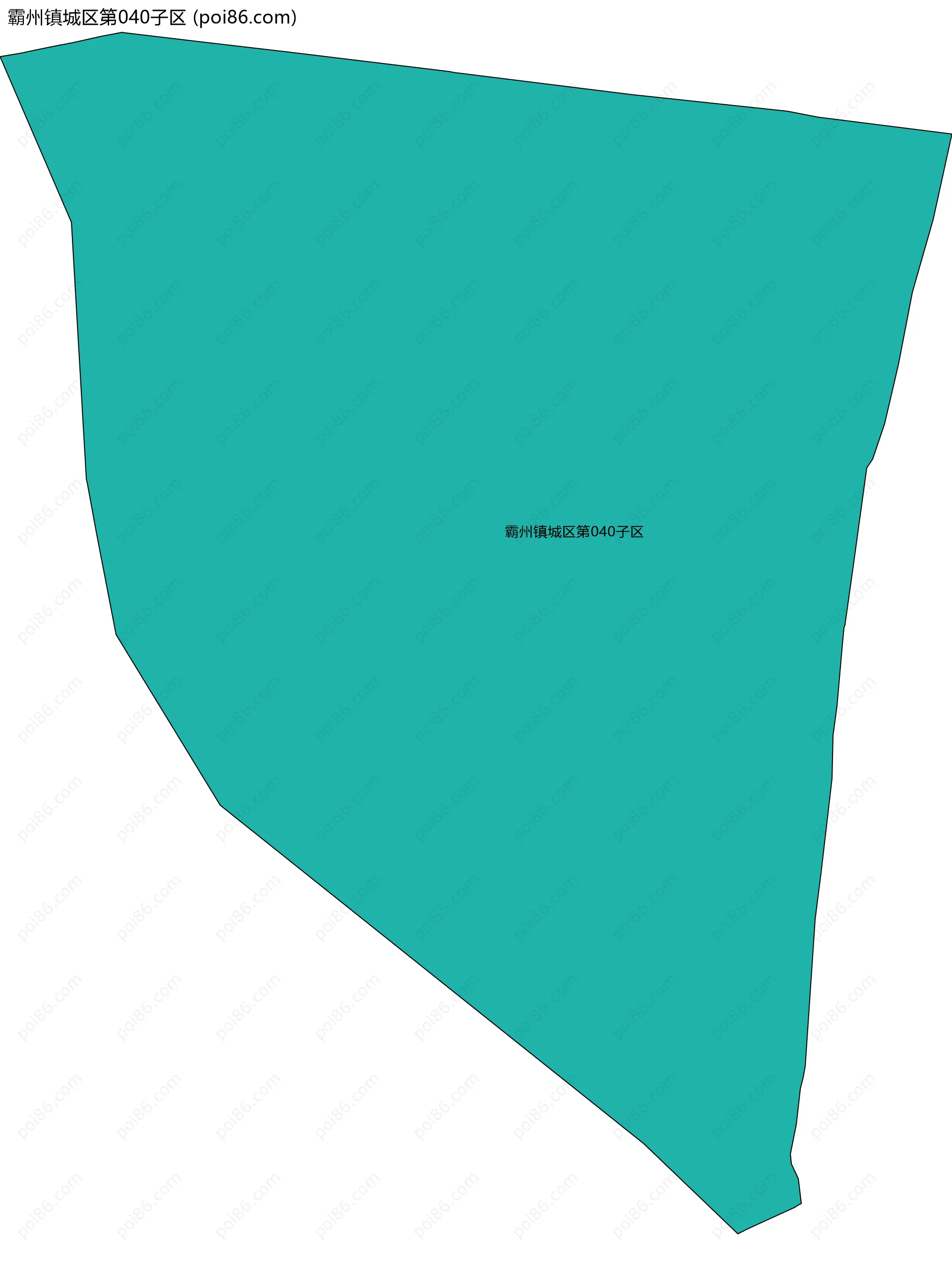 霸州镇城区第040子区边界地图