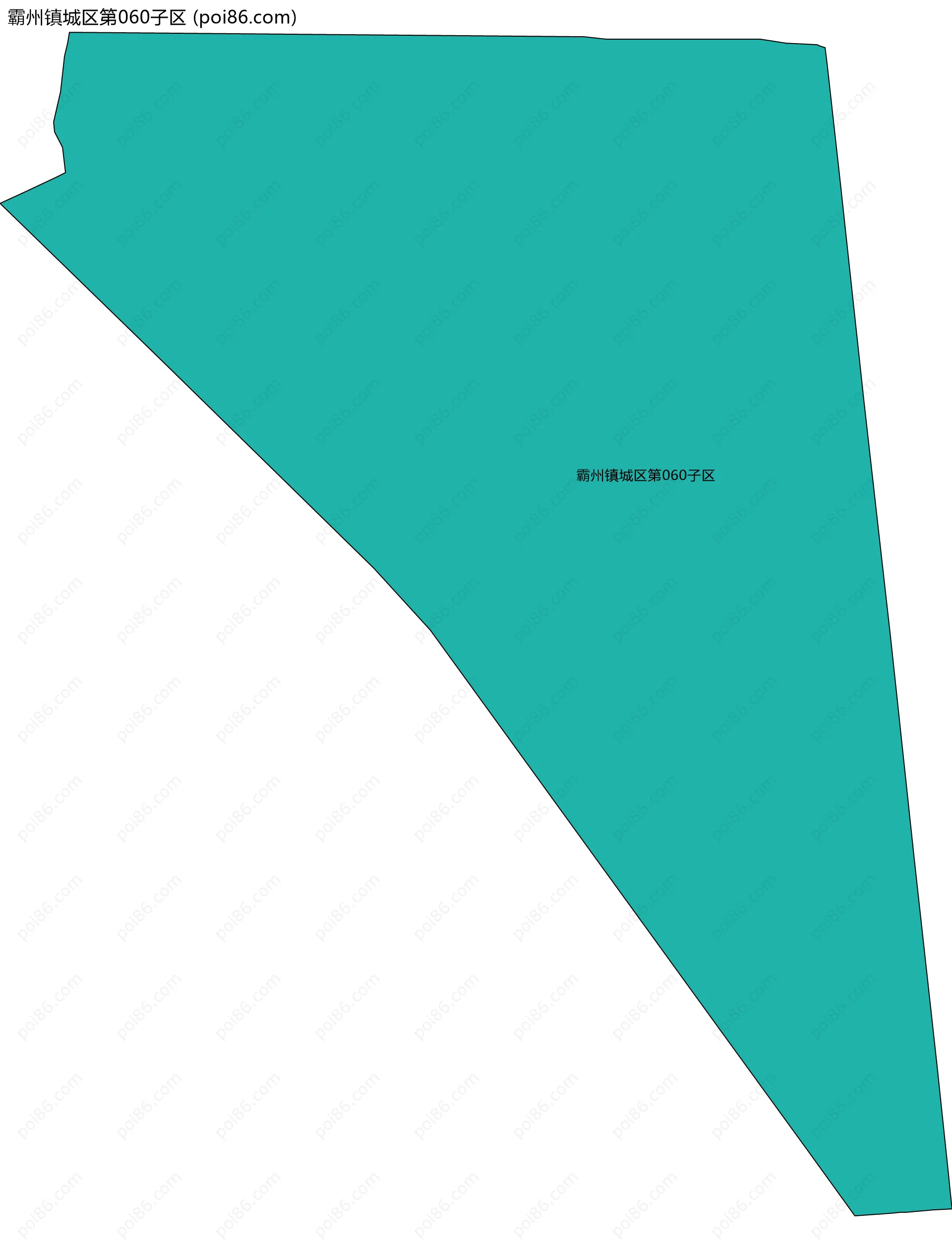 霸州镇城区第060子区边界地图