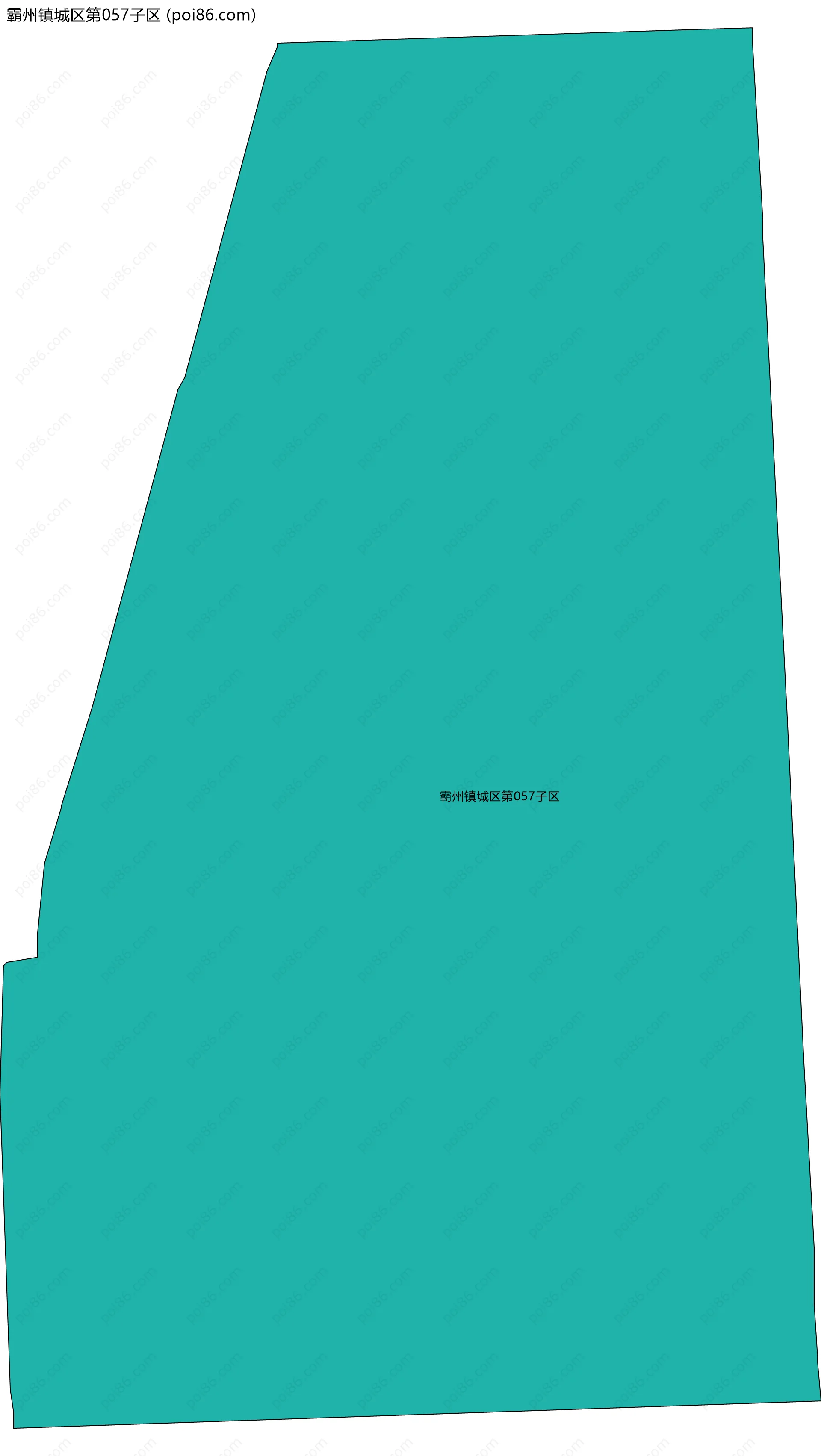霸州镇城区第057子区边界地图