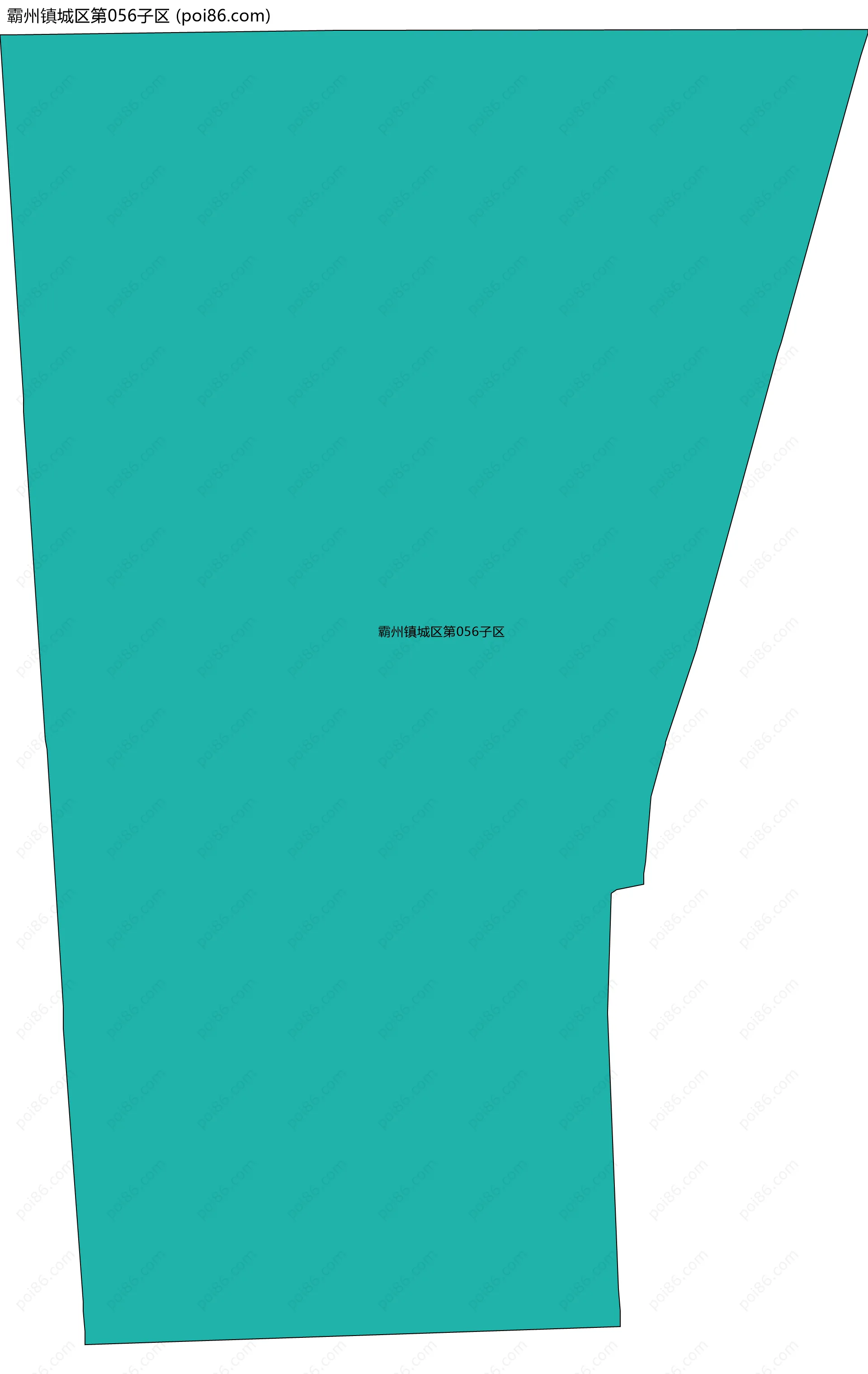 霸州镇城区第056子区边界地图
