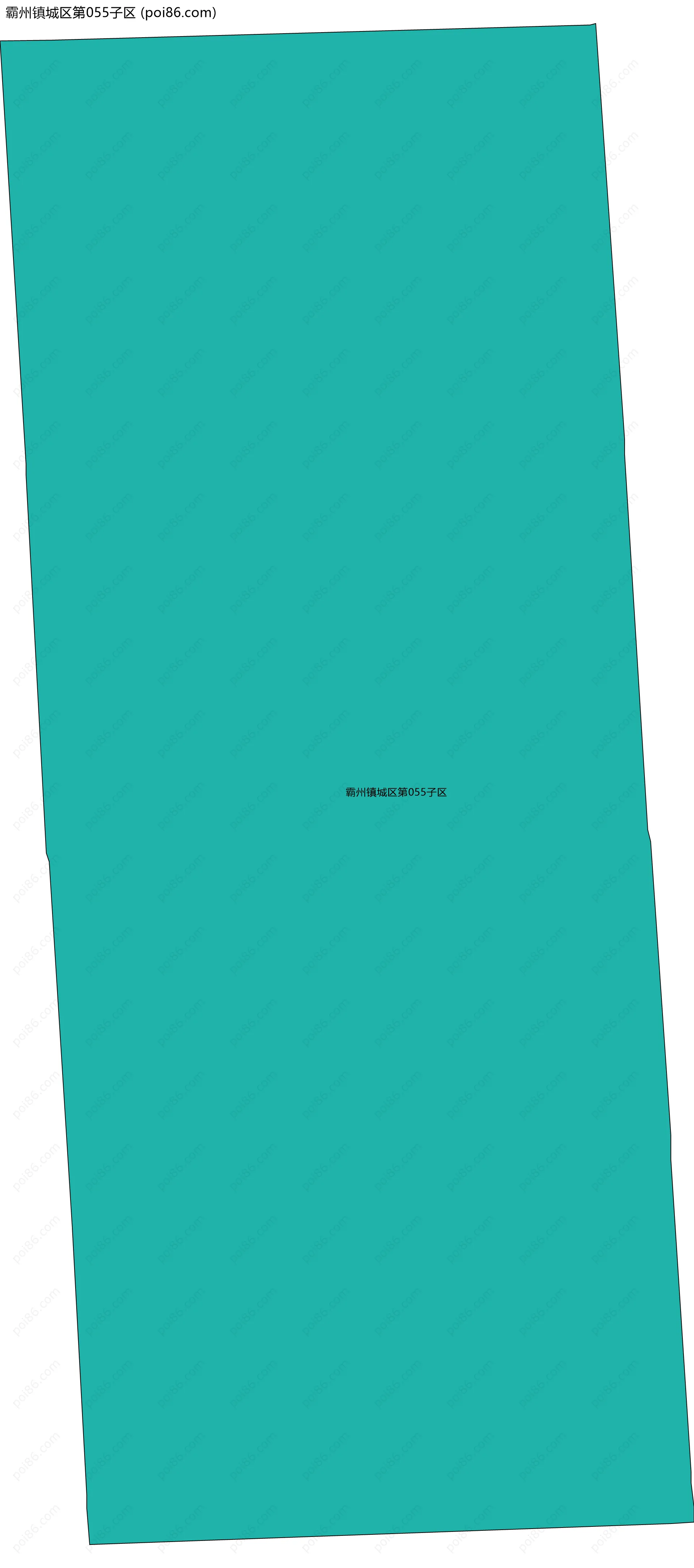 霸州镇城区第055子区边界地图