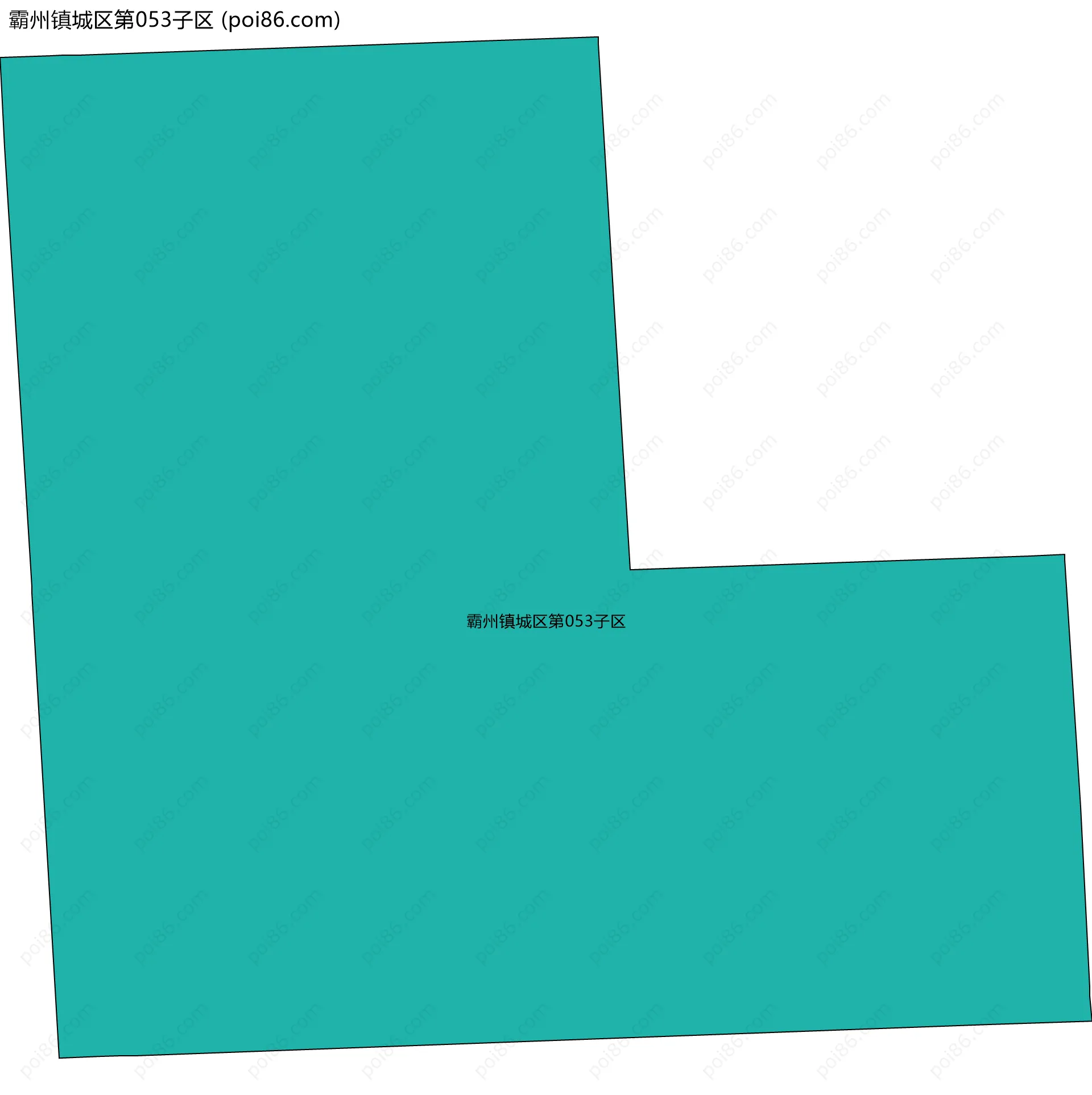 霸州镇城区第053子区边界地图
